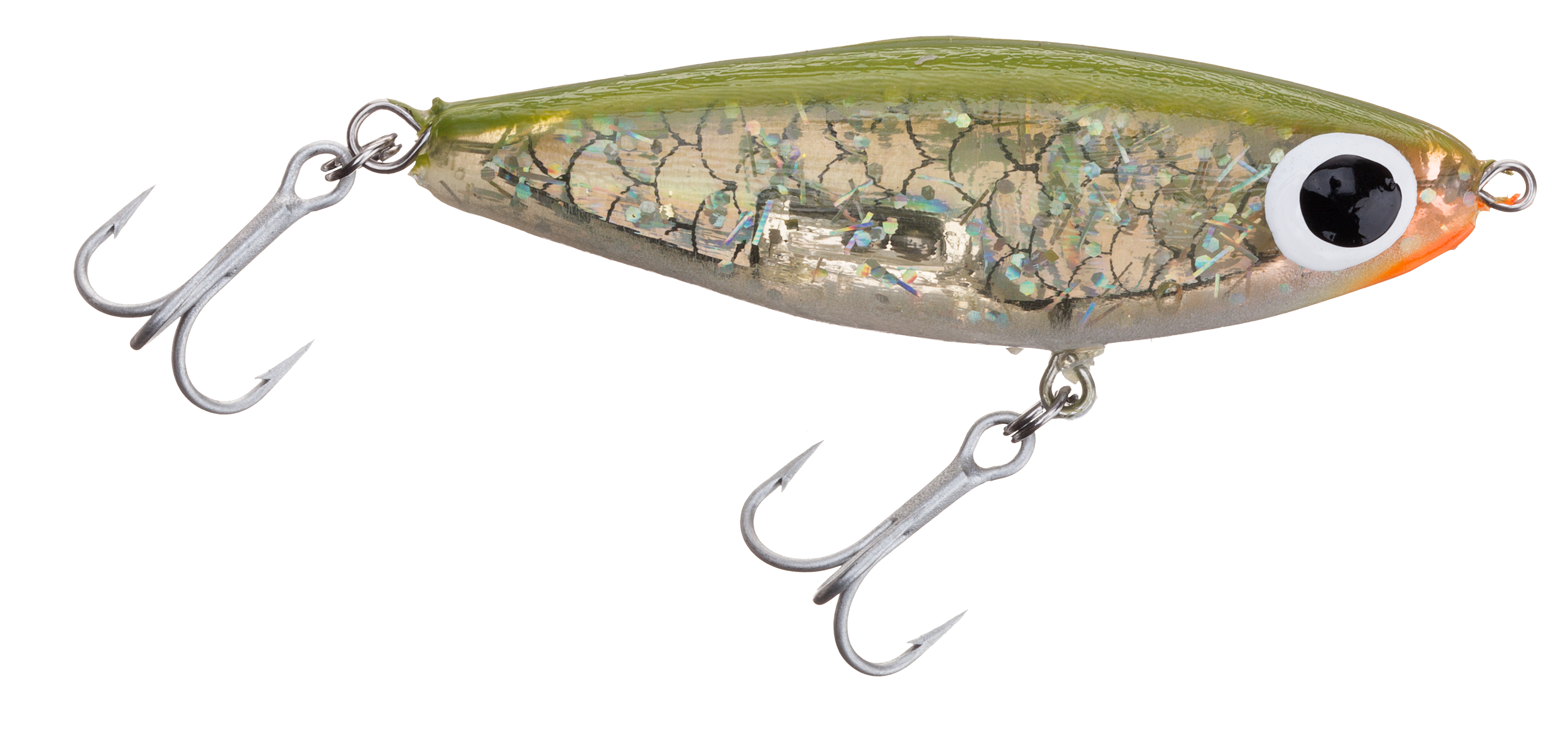 Paul Browns Soft-Dine - Bayou Green Back/Silver Whisker Glitter - 2-5/8