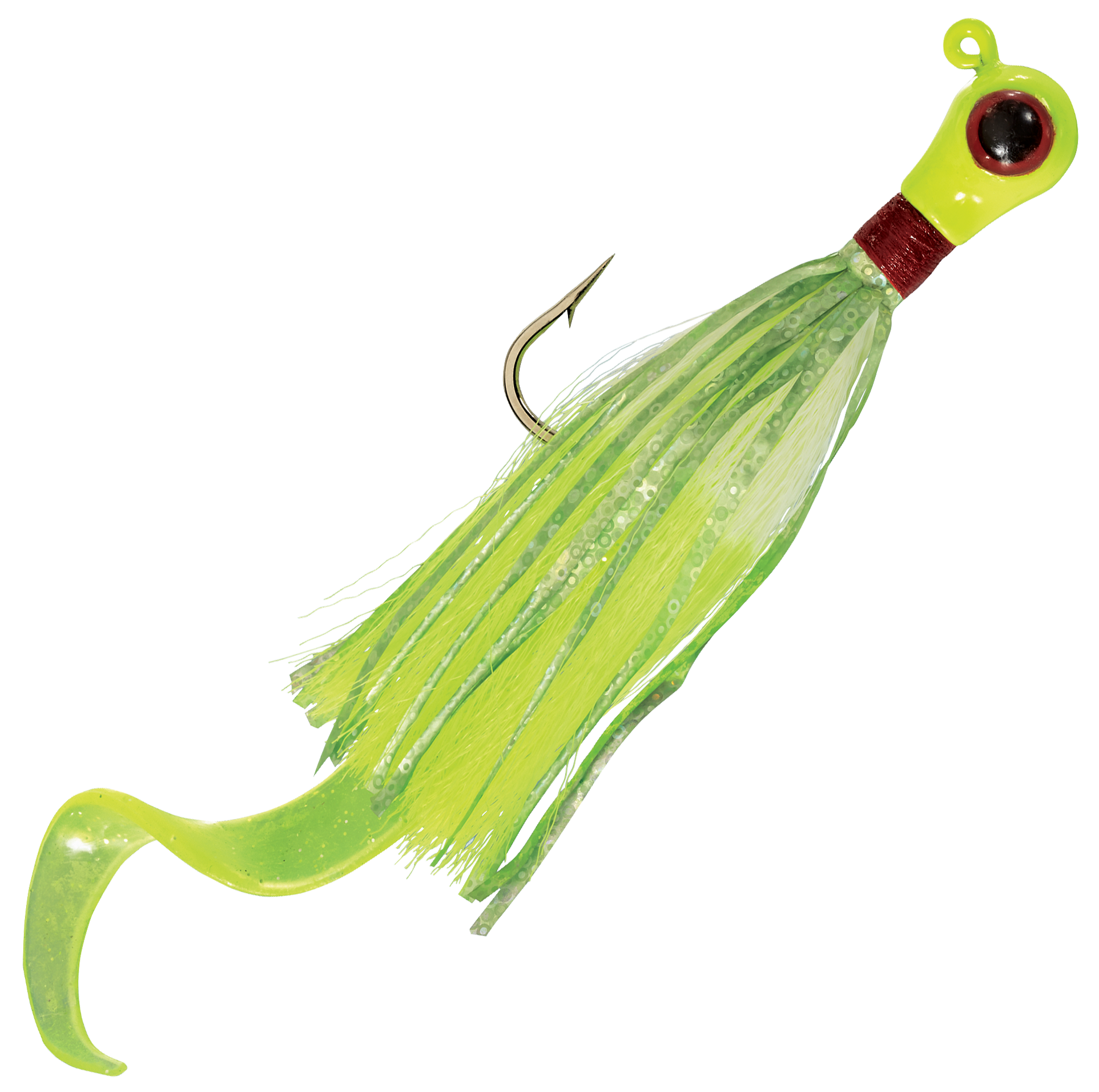 Buccaneer Bait Company Bugeye Cobia Jig - 4 oz. - White/Chartreuse