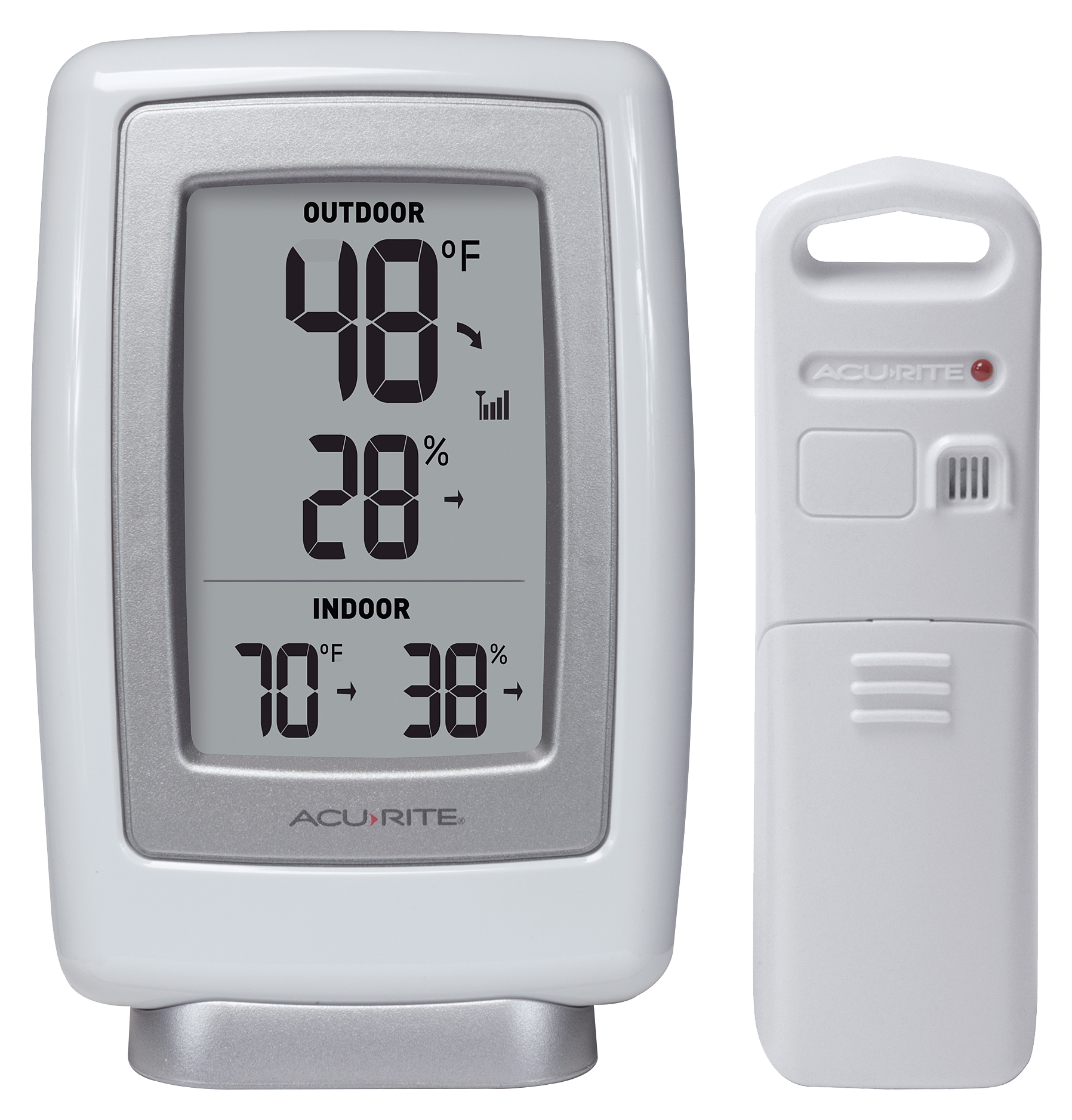 AcuRite Indoor/Outdoor Thermometer with Wireless Temperature Sensor and Humidity Hygrometer