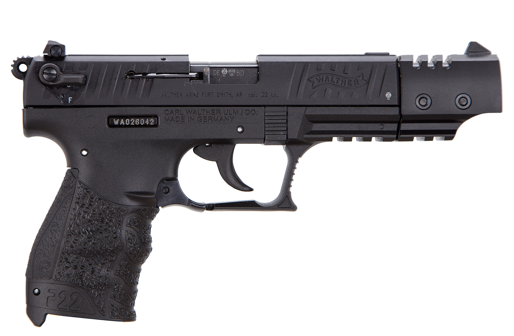 Walther P22 Target California DASA SemiAuto Pistol  Black