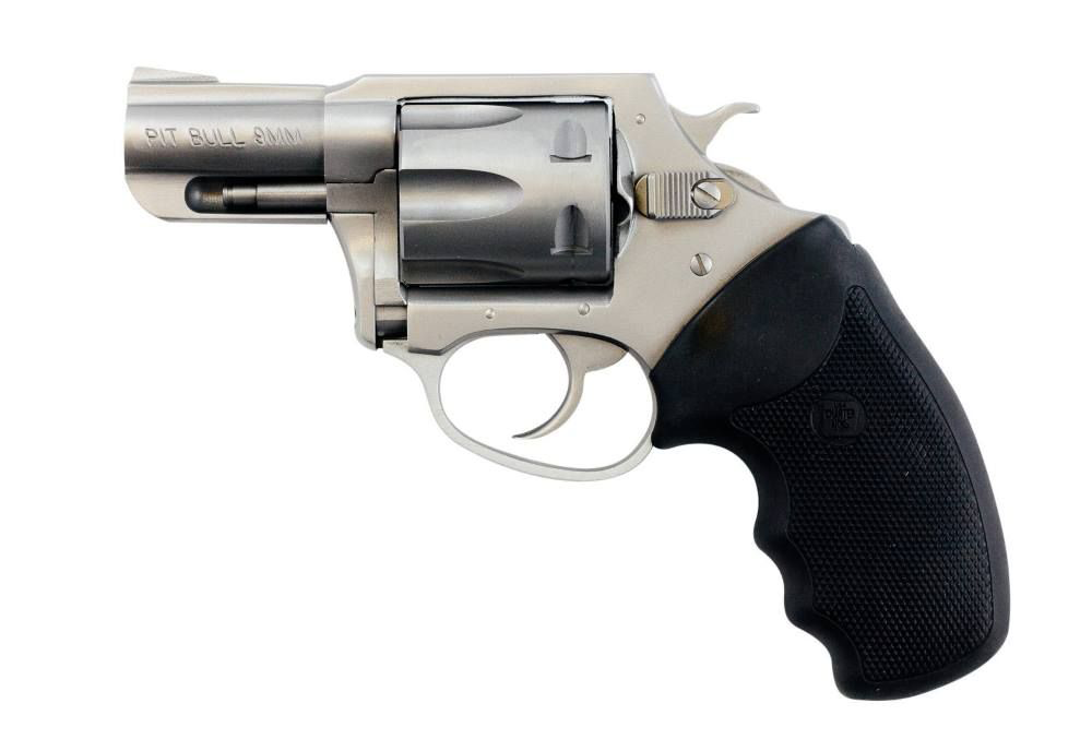 Charter Arms Pitbull DASA Revolver  9mm  Stainless SteelBlack