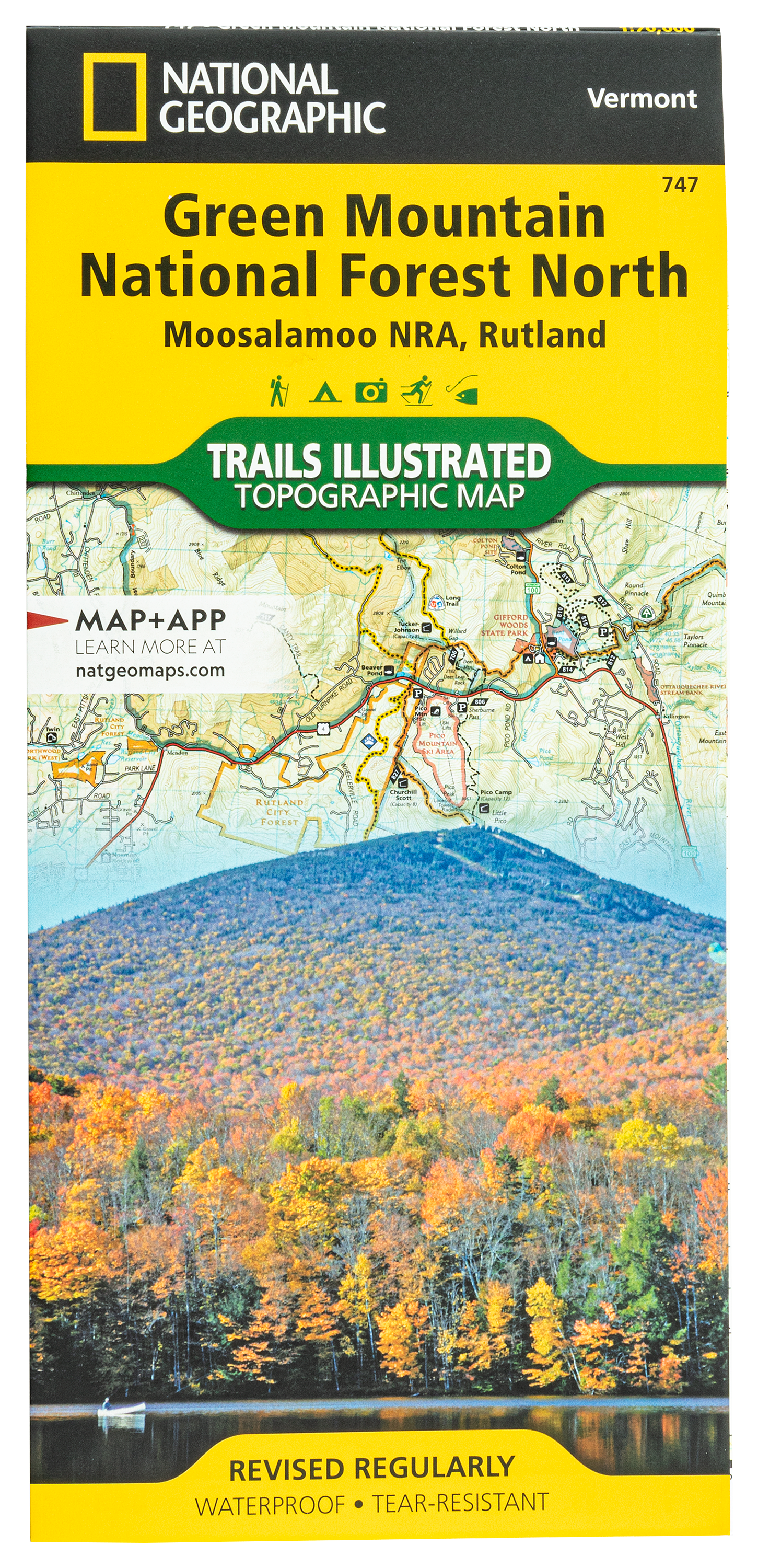 National Geographic National Forests Trails Illustrated Topographic Map Series - Vermont - Green Mountain National Forest N - NE - National Geographic