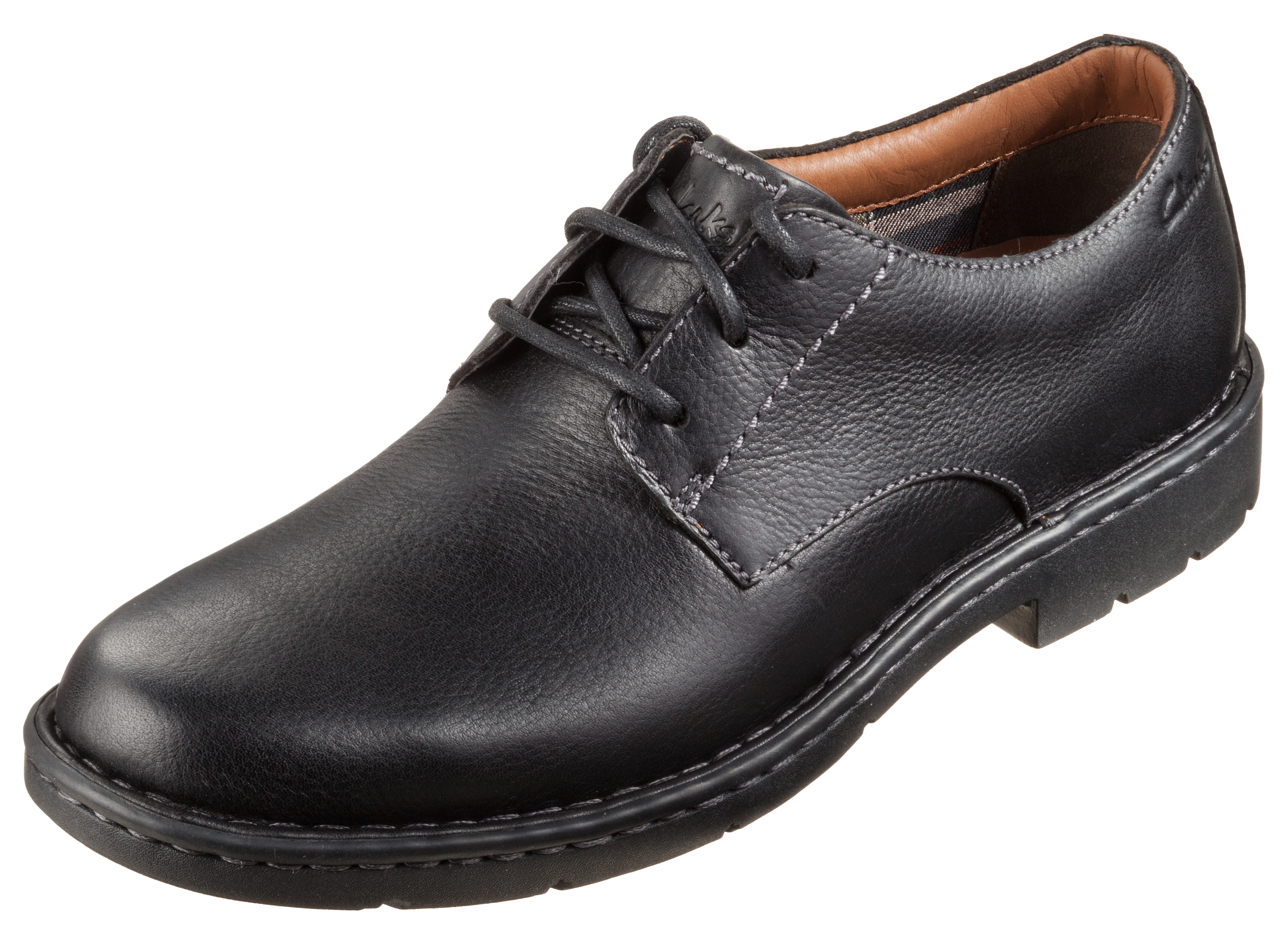 Clarks Stratton Way Oxford Shoes for Men - Black  - 8M