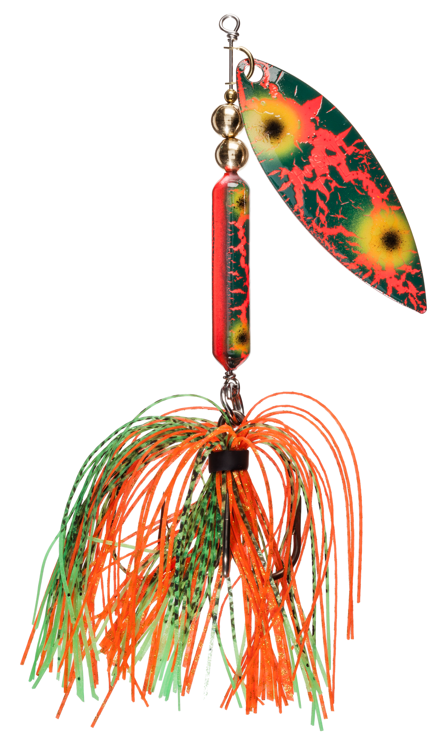 Image of Wordens Huskie Tail Spinner - 5″ - Bleeding Frog