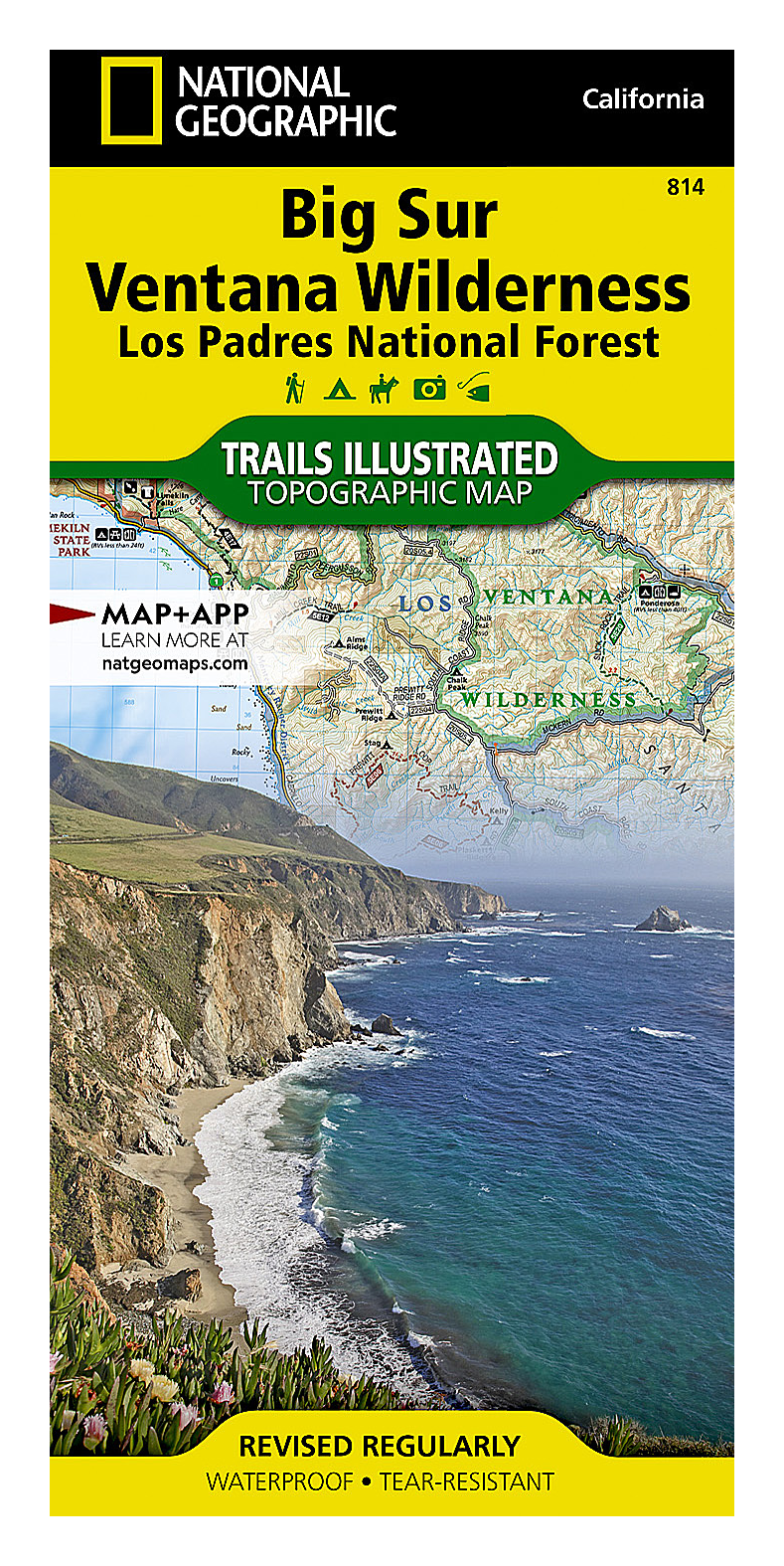 National Geographic National Forests Trails Illustrated Topographic Map Series - California - Big Sur, Ventana Wilderness - West - National Geographic