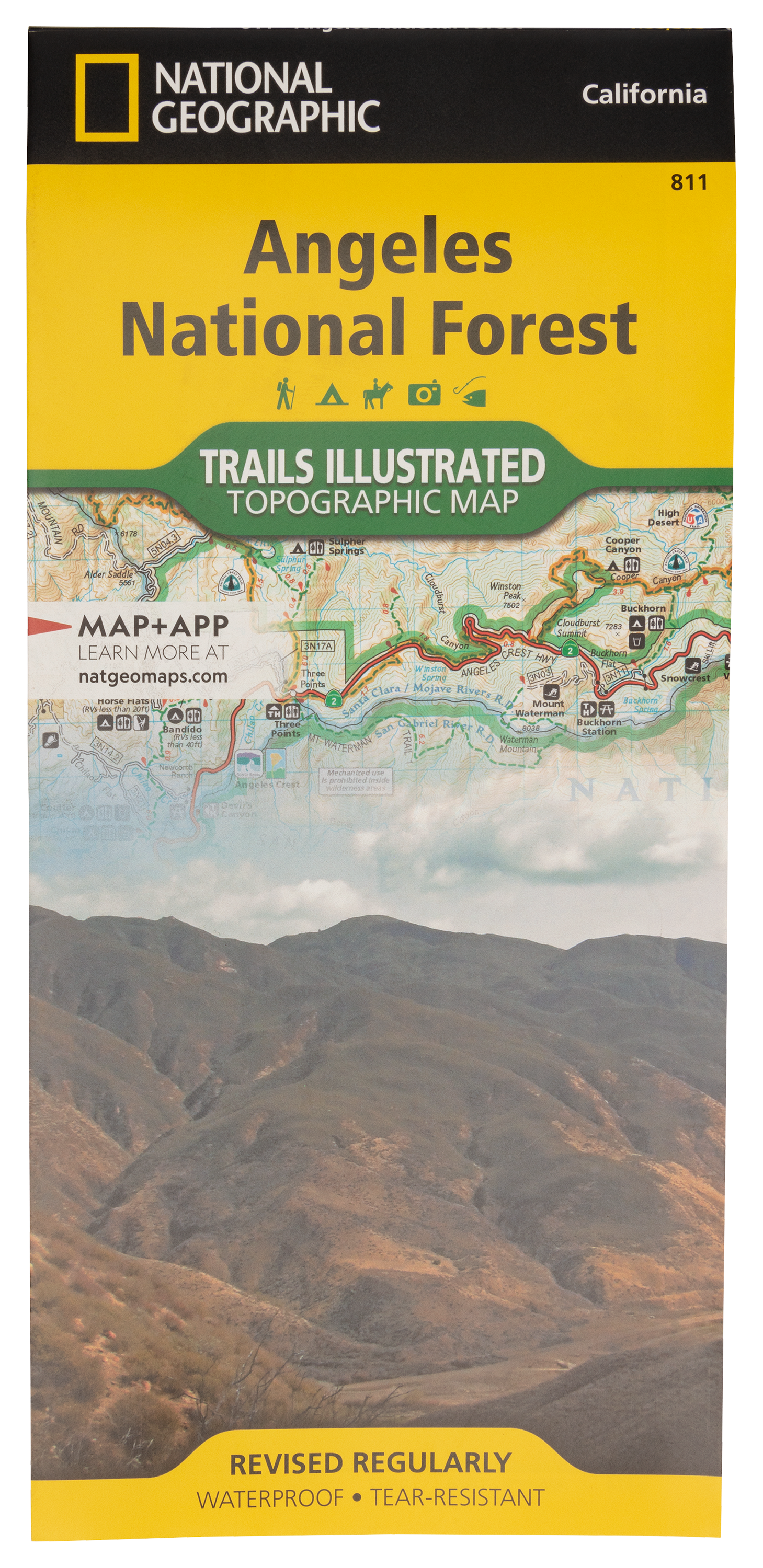 National Geographic National Forests Trails Illustrated Topographic Map Series - California - Angeles National Forest - West - National Geographic