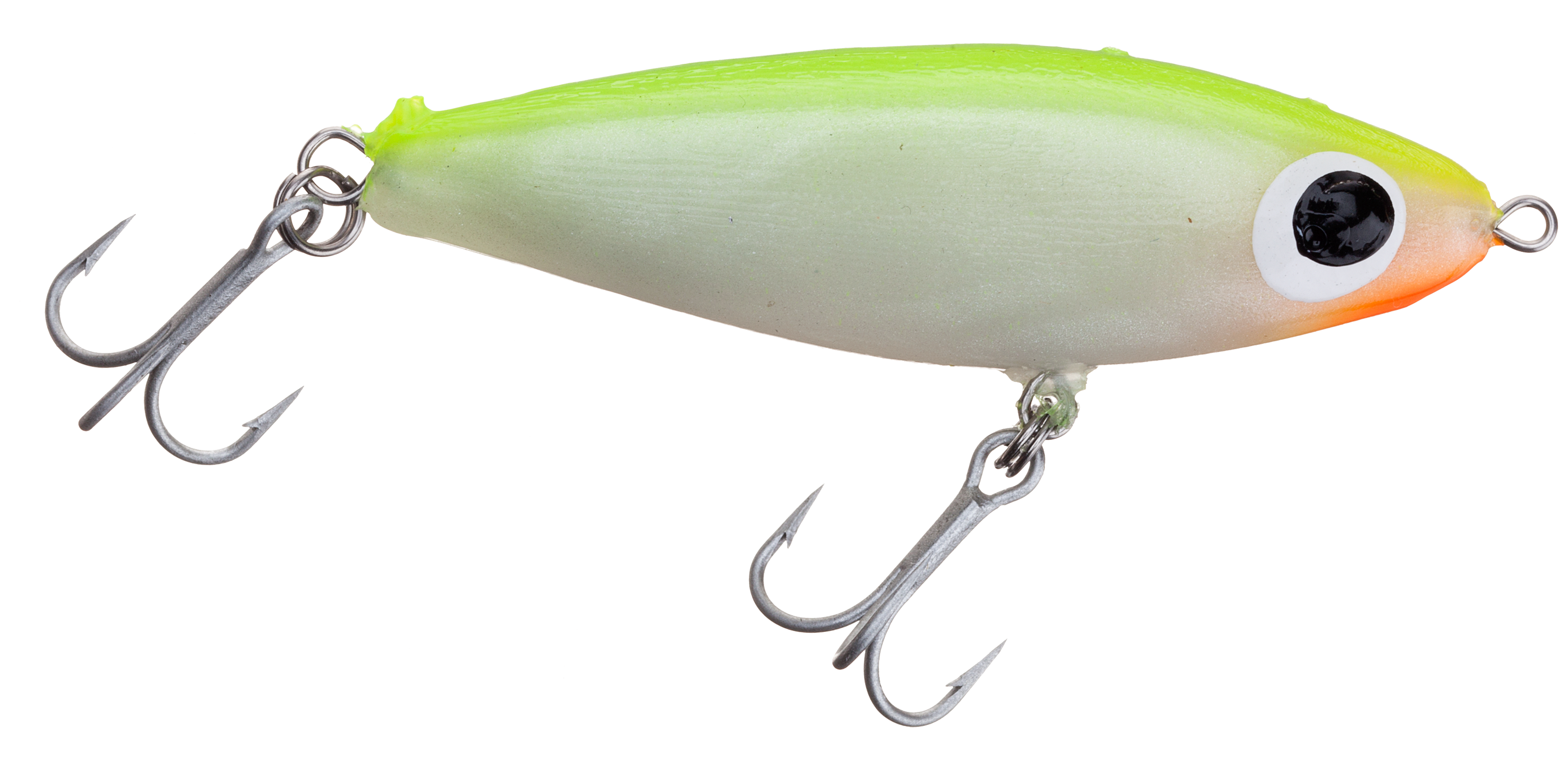 Paul Browns Soft-Dine XL Suspending Twitchbait - Pearl Chartreuse Back - 3