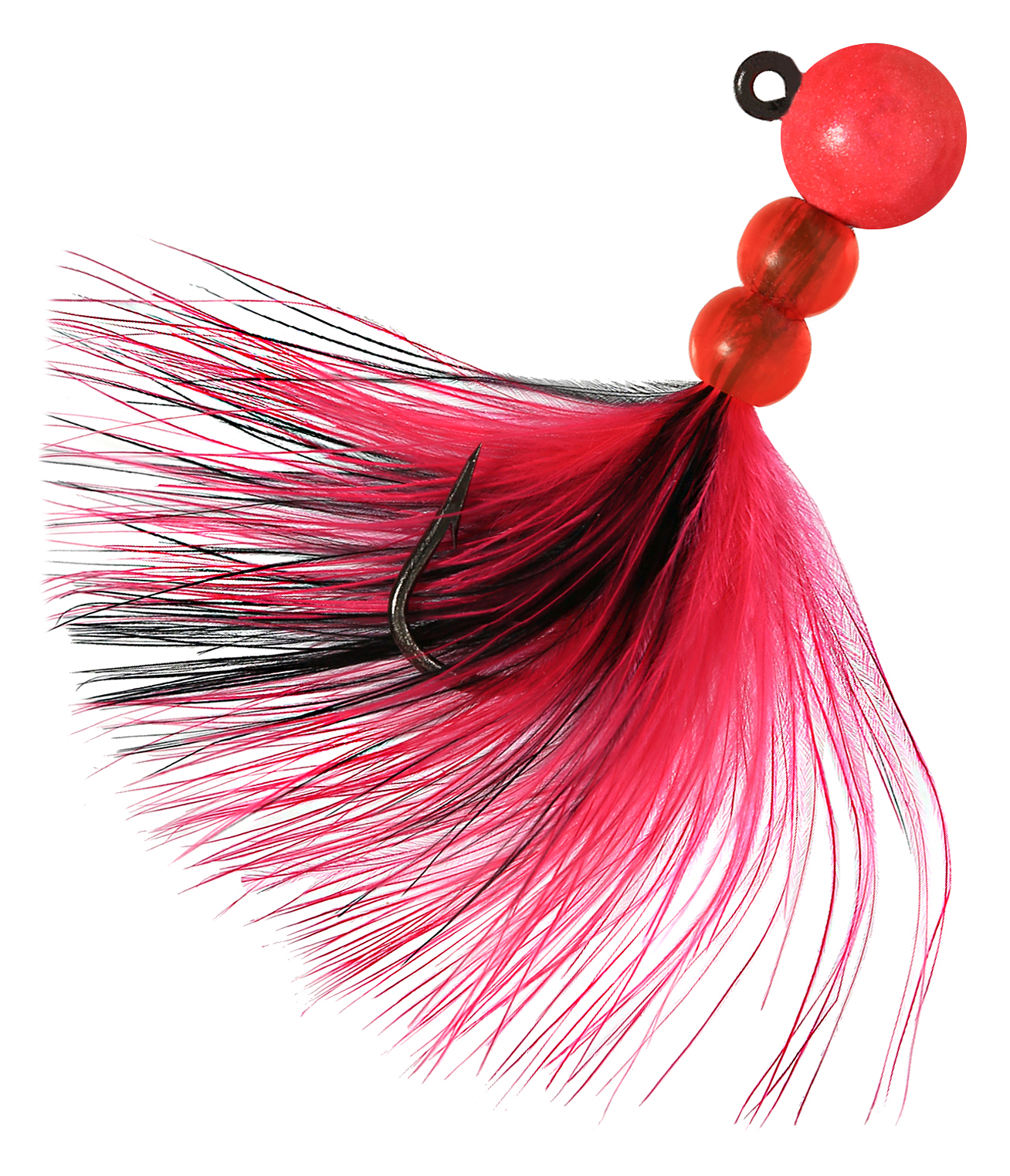 Image of Hawken Fishing Beau Mac Pro Series Steelhead Marabou Bead Jig - Cerise/Cerise Black - 1″