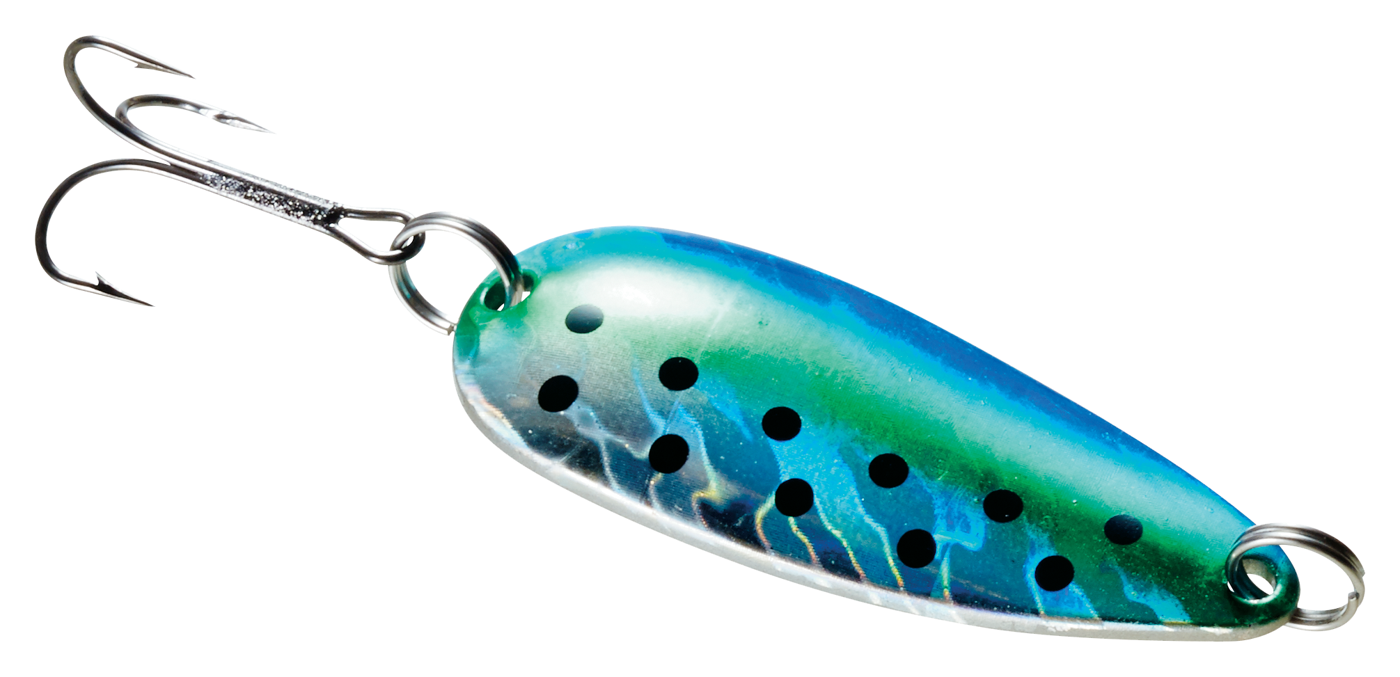 Sierra Spoon - 1-1/2 oz. - Green Swirl/Black Dot Holographic
