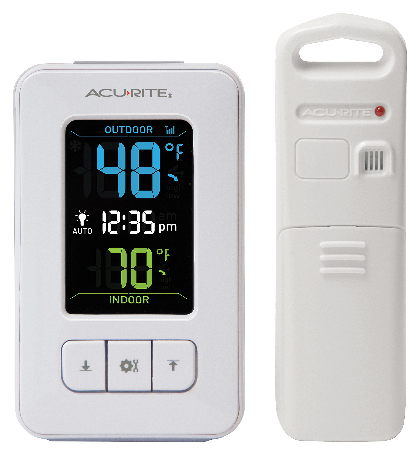 AcuRite Digital Color Indoor/Outdoor Thermometer With Clock
