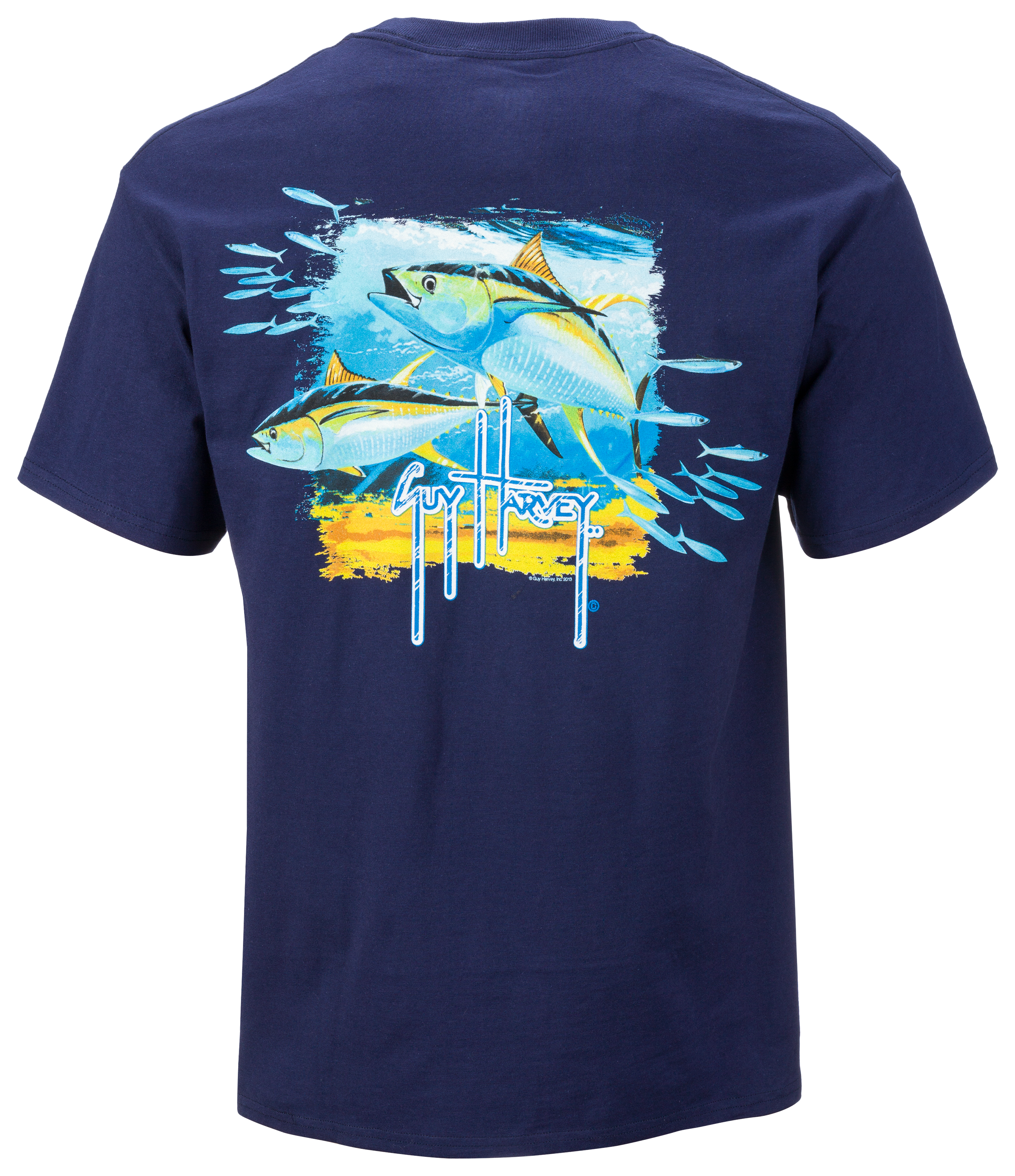Guy Harvey Tuna Splash Short-Sleeve T-Shirt for Men - Navy - S