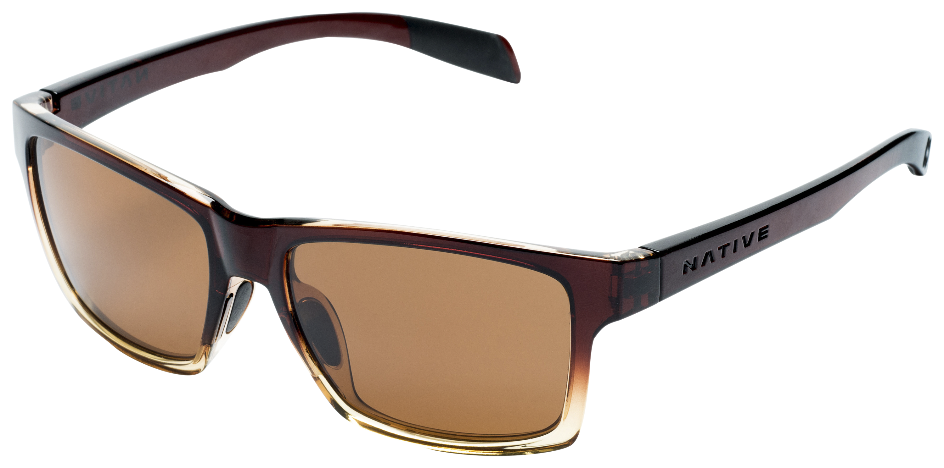 Native Eyewear Flatirons Polarized Sunglasses - Stout Fade/Brown - Large
