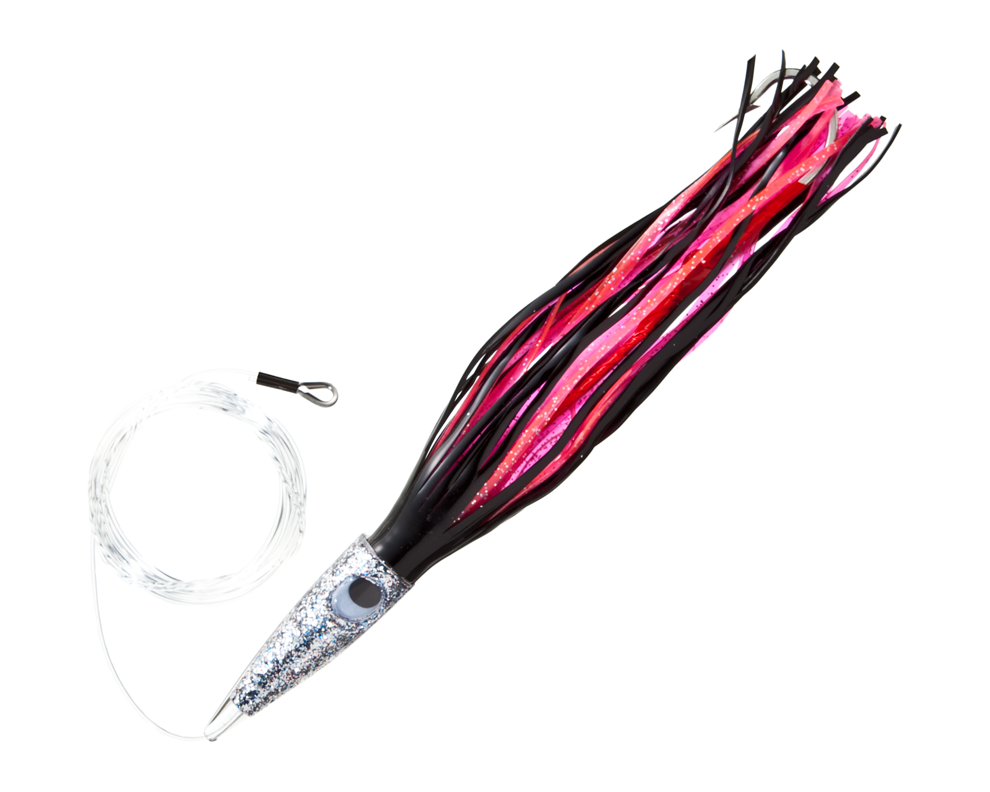 C &H Lures Wahoo Whacker Saltwater Lure - 11-1/2 - Rigged - Black/Pink