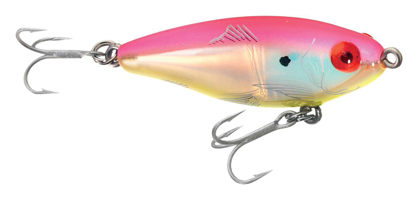 Image of MirrOlure MirrOdine Suspending Twitchbait - 2-5/8″ - Hot Pink/Chartreuse Belly