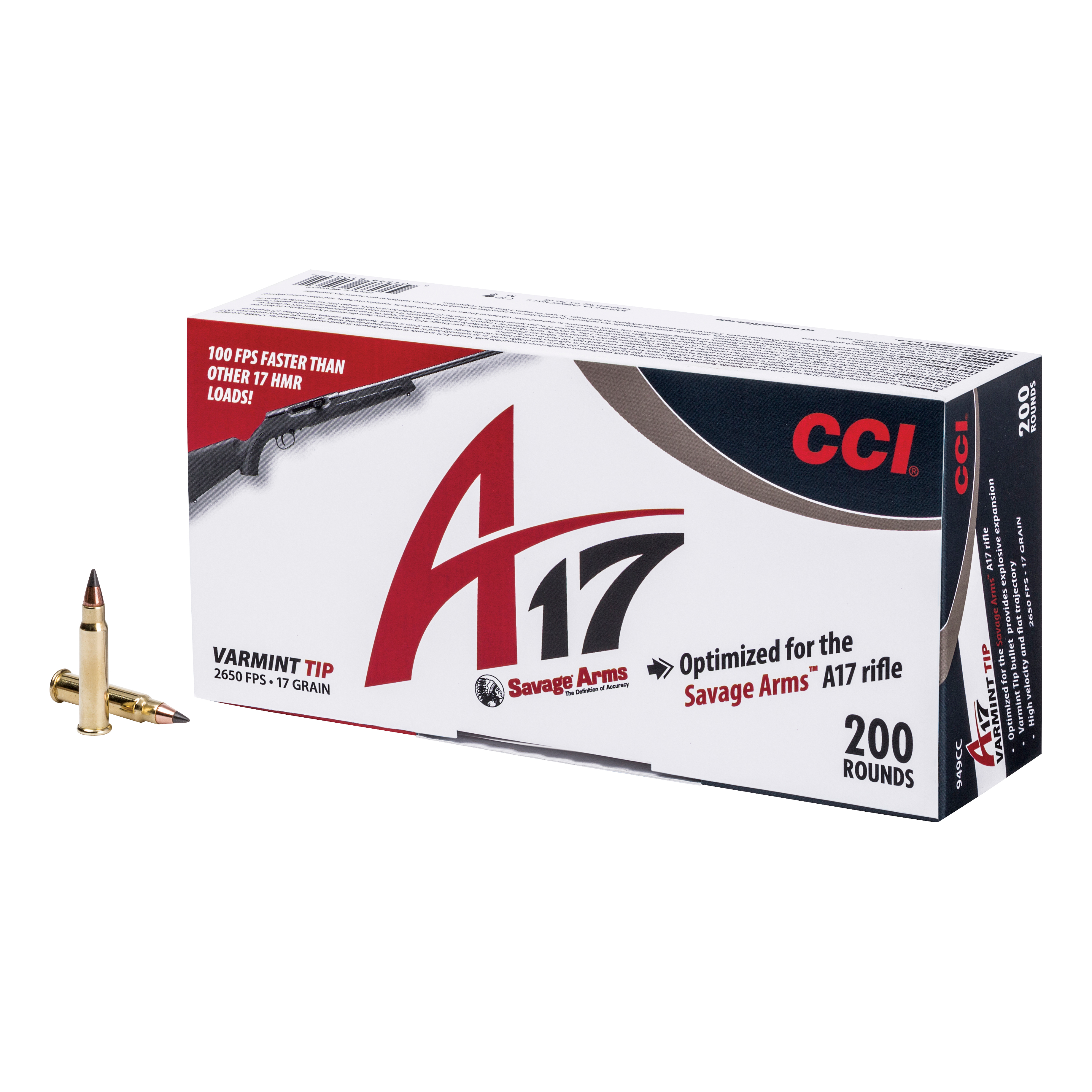 CCI A17 .17 HMR 17 Grain Rimfire Ammo