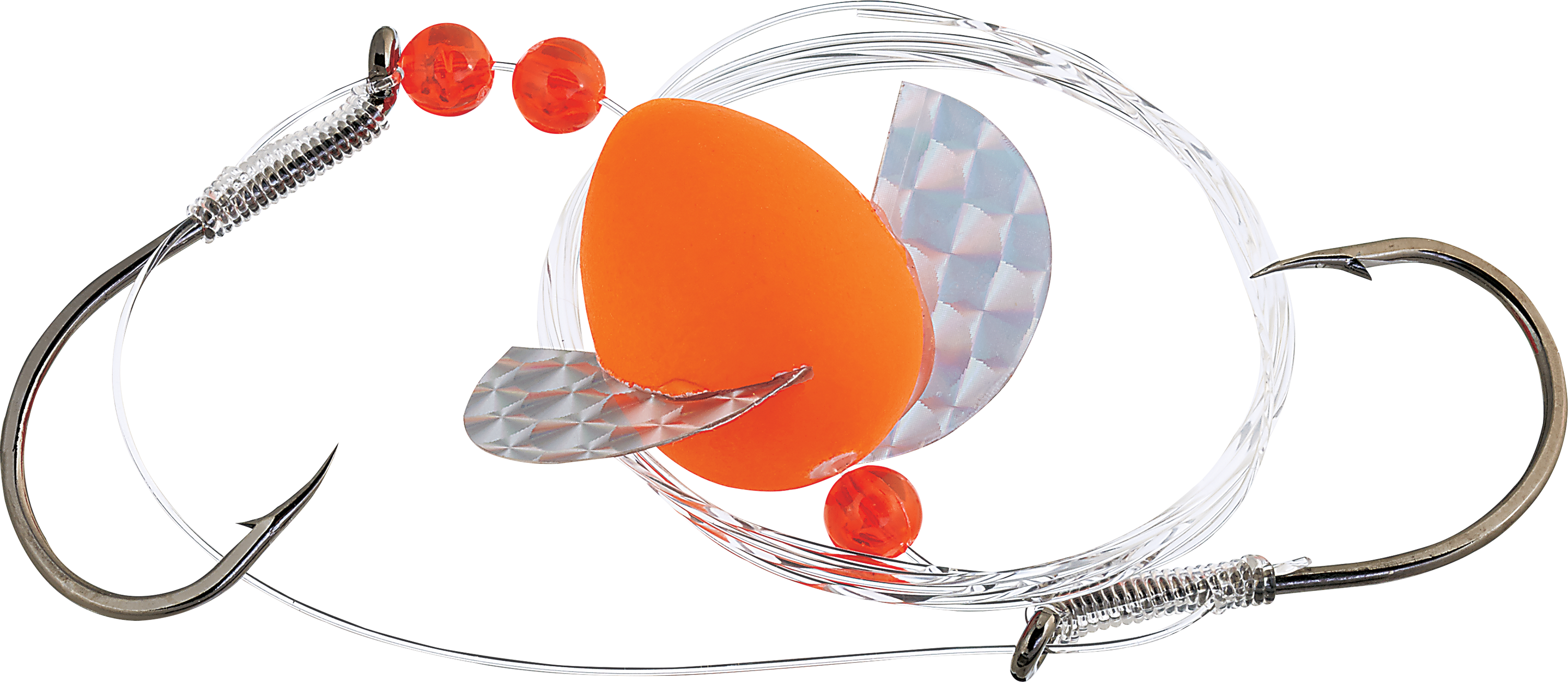 Beau Mac Flash &Spin Cheater Special - 6/0 - 50 lb. - Flame/Silver Wings