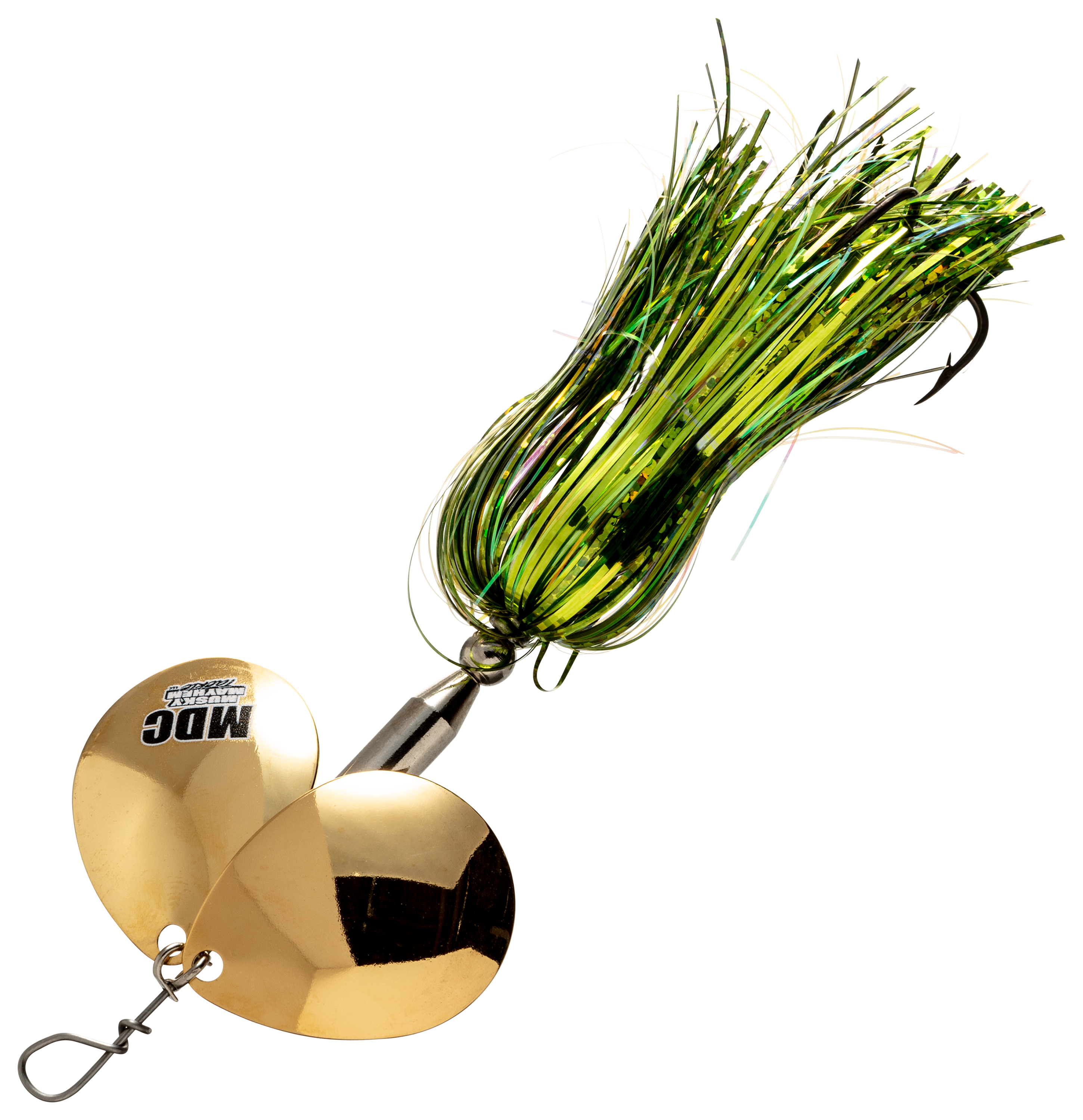 Musky Mayhem Tackle Micro Double Cowgirl Spinner - 3/4 oz. - Chartreuse/Gol