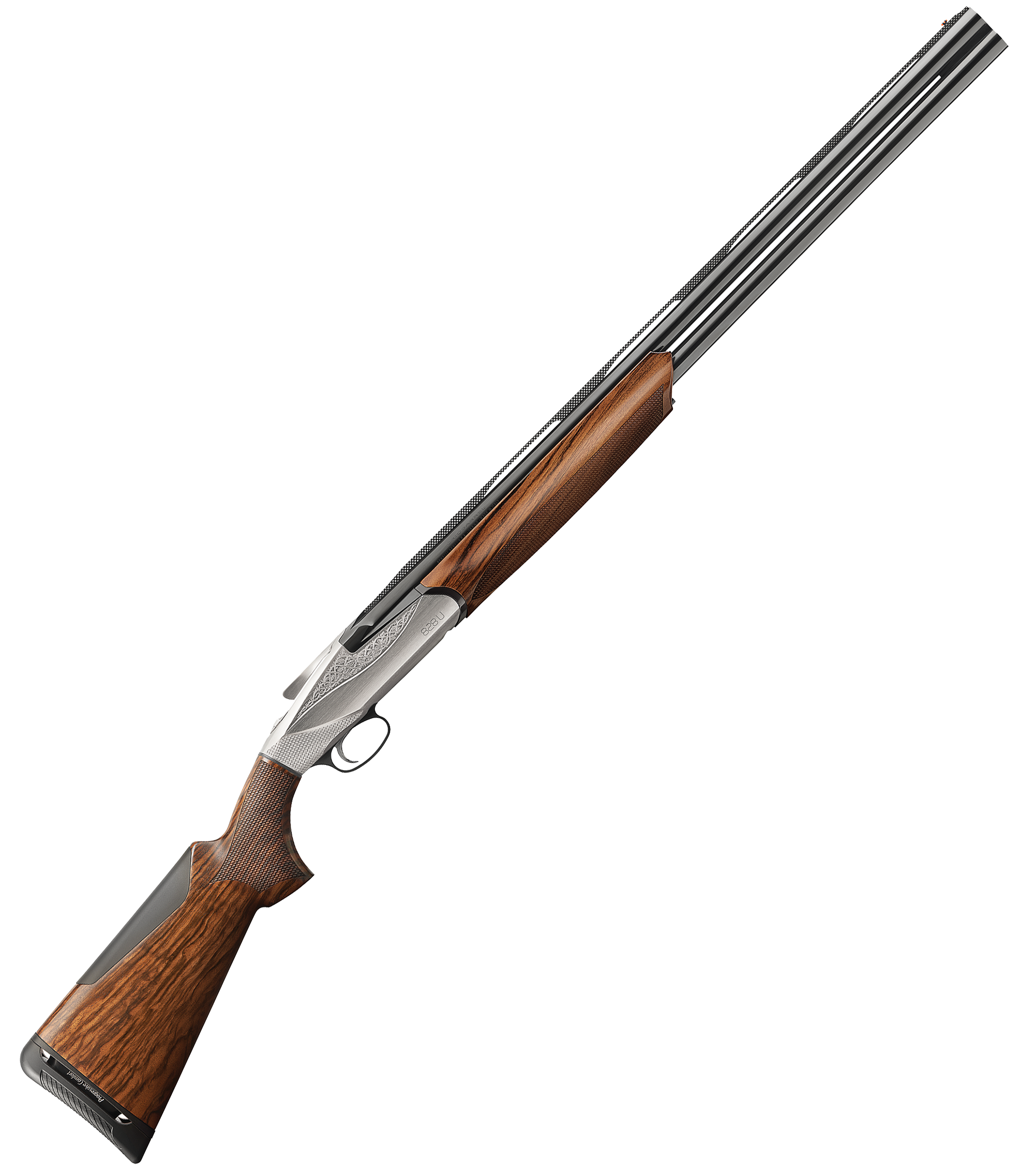 Image of Benelli 828U Over/Under Shotgun with Nickel Engraved Receiver - Right-Hand - 12 Gauge - 28″