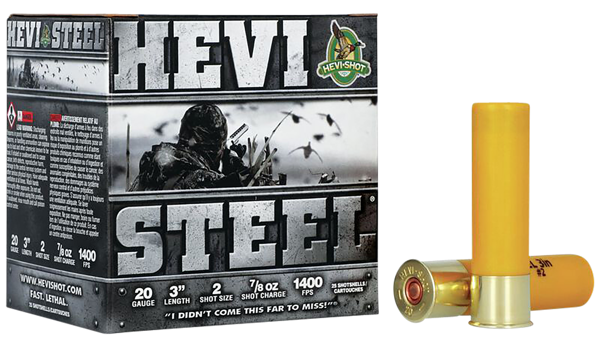 HEVI-Shot HEVI-Steel 20-Ga. 3? 7/8 oz. Waterfowl Shotshells - 2 Shot - 250 Rounds