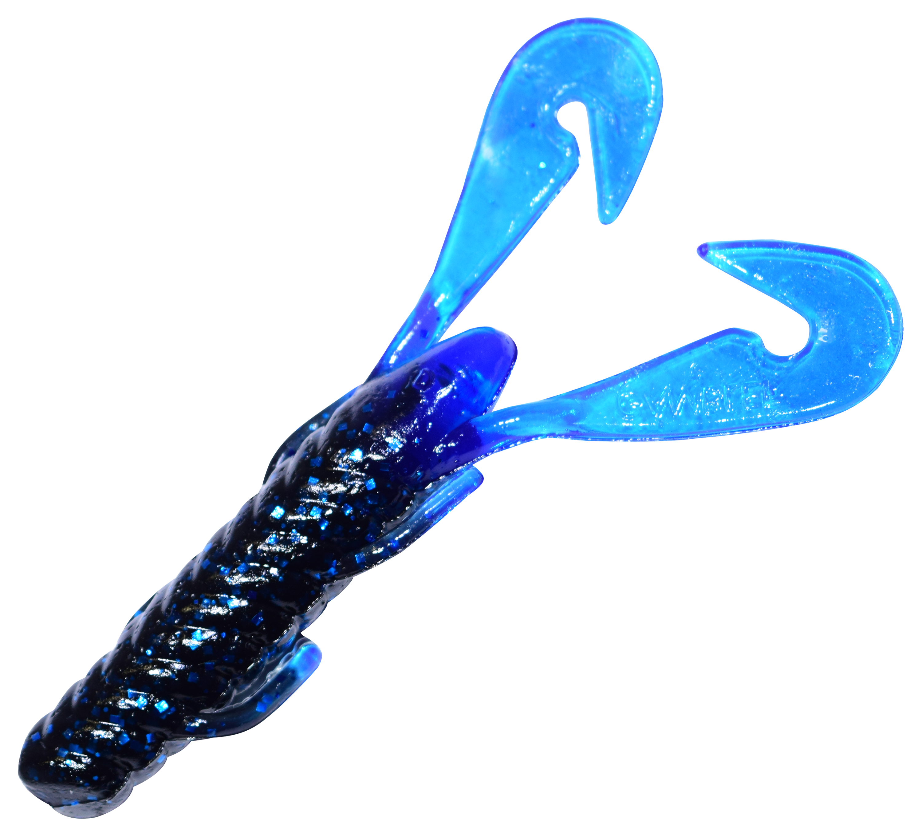 Image of Gambler Burner Craw - 4″ - Black Blue Flake Blue Tail