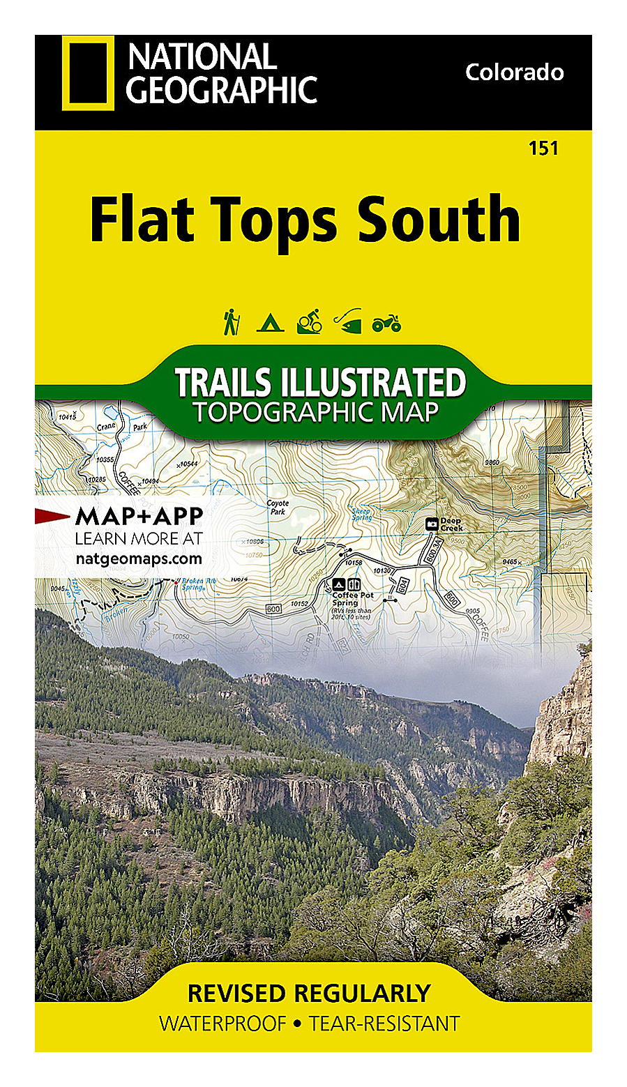 National Geographic Trails Illustrated Topographic Map Guide Series - Colorado - Flat Tops South - National Geographic