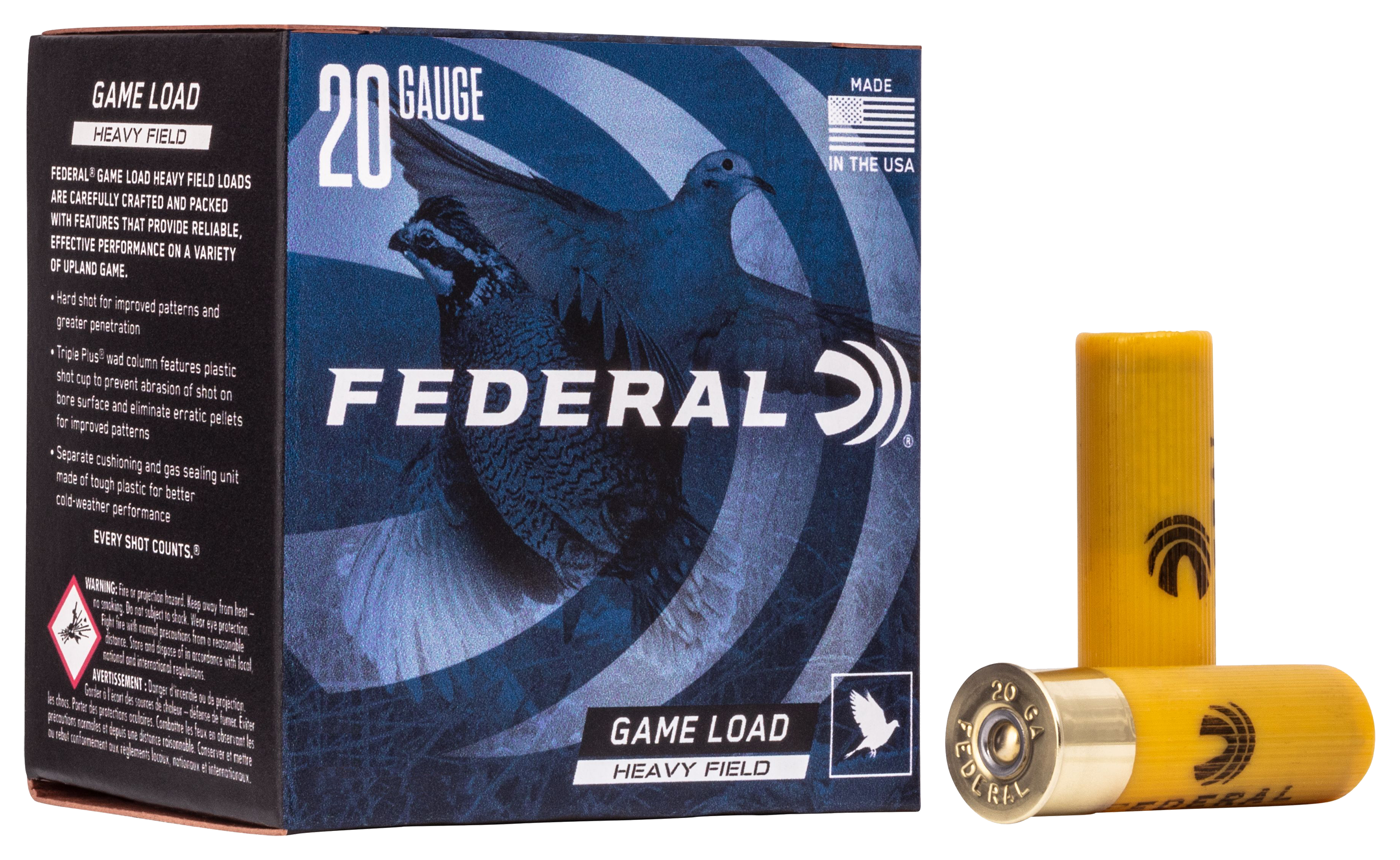 Federal Premium Game-Shok Upland Game Heavy Field Load Shotshells - #6 Shot - 1 oz. - 20 ga. - 250 rounds - Federal