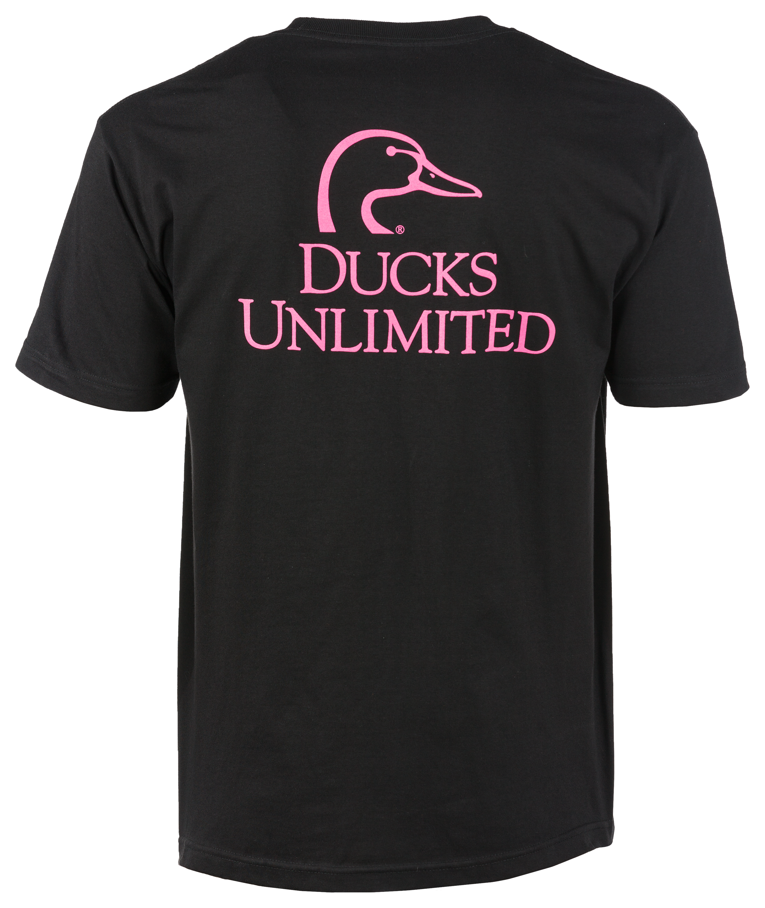Ducks Unlimited Logo Short-Sleeve T-Shirt for Men - Black/Pink - 2XL