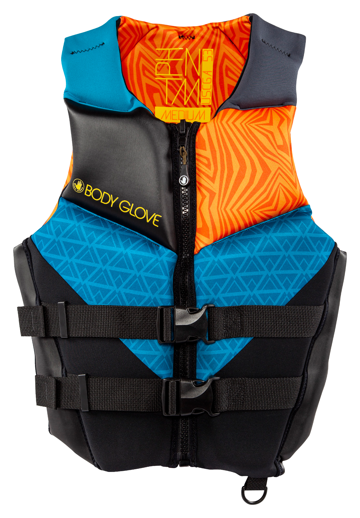 Body Glove Phantom Neoprene Life Vest for Men - Orange/Black - XL