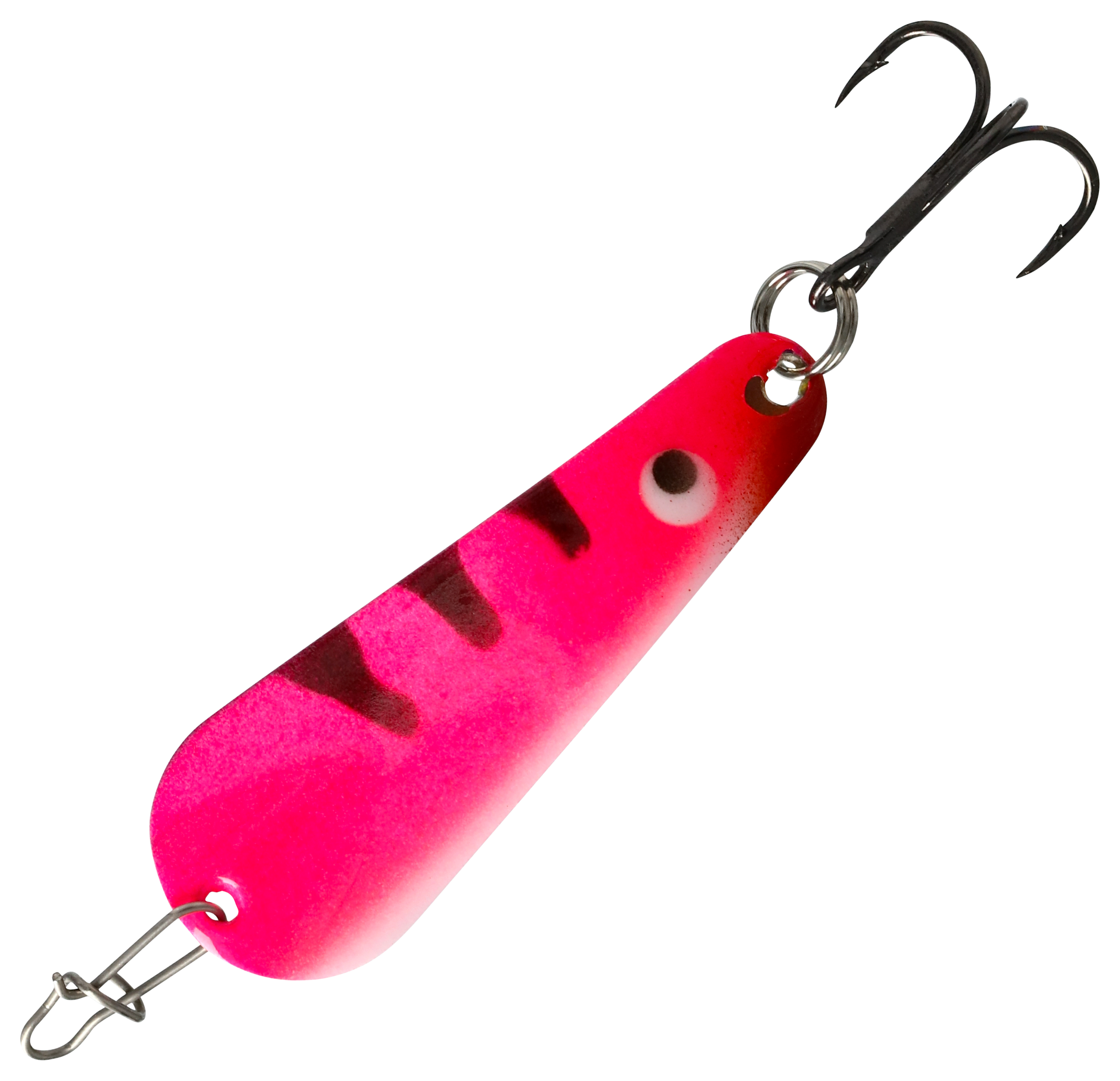 Image of Custom Jigs &Spins Pro Series Slender Spoon - 1″, 1/16 oz. - Pink Tiger/Nickel Back