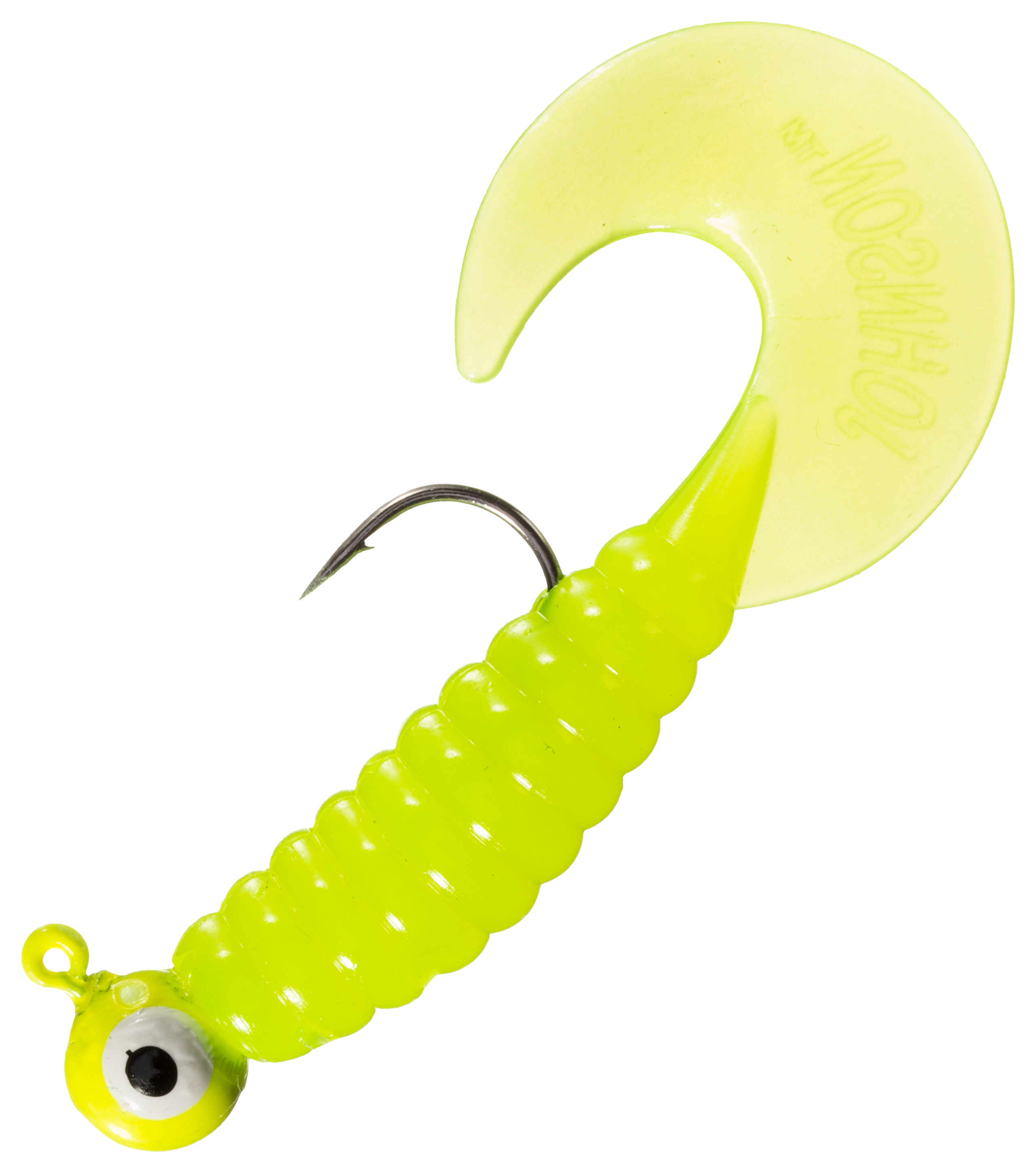 Johnson Swimming Grub - Chartreuse - 1/8 oz