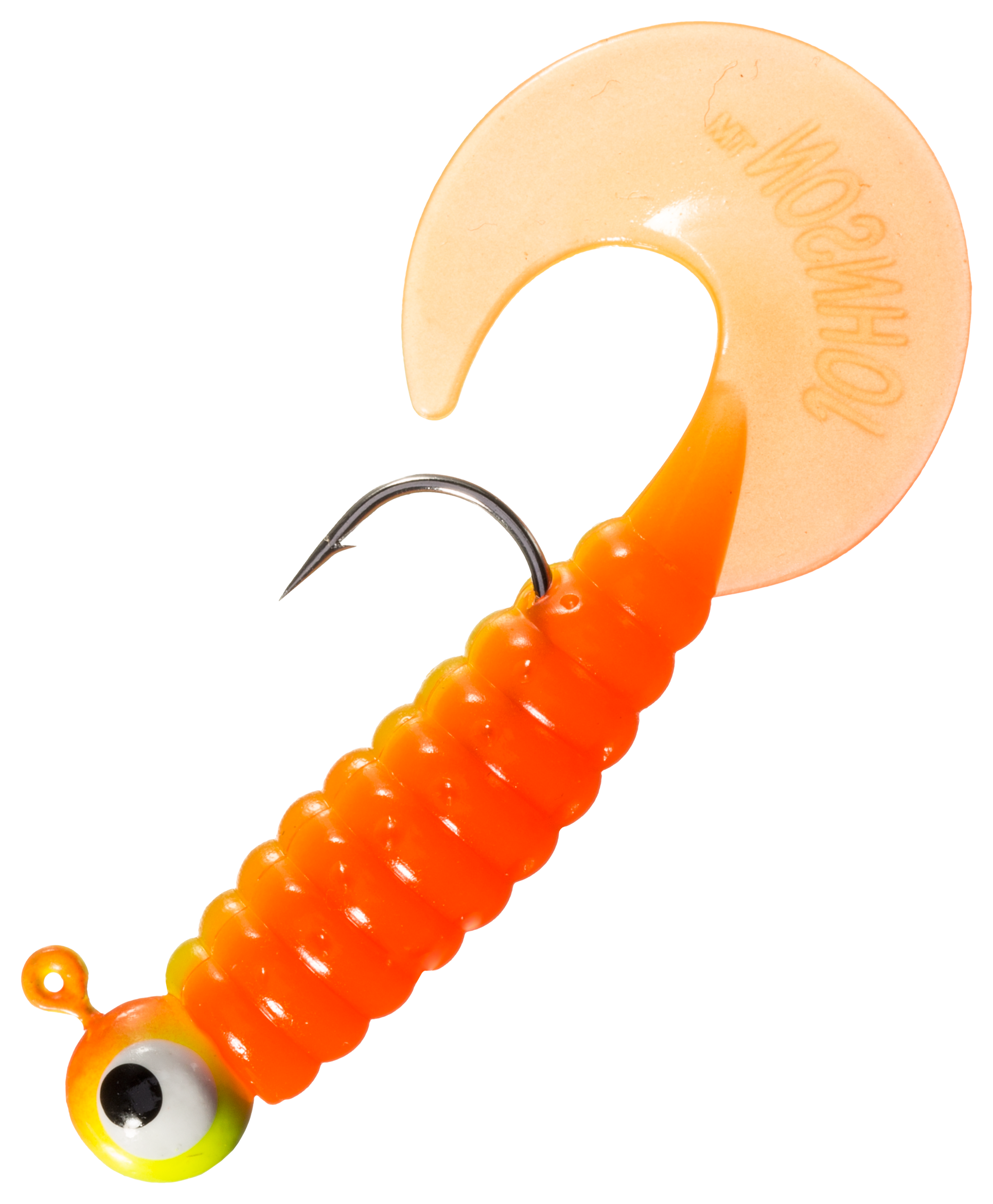 Johnson Swimming Grub - Chartreuse-Orange - 1/4 oz