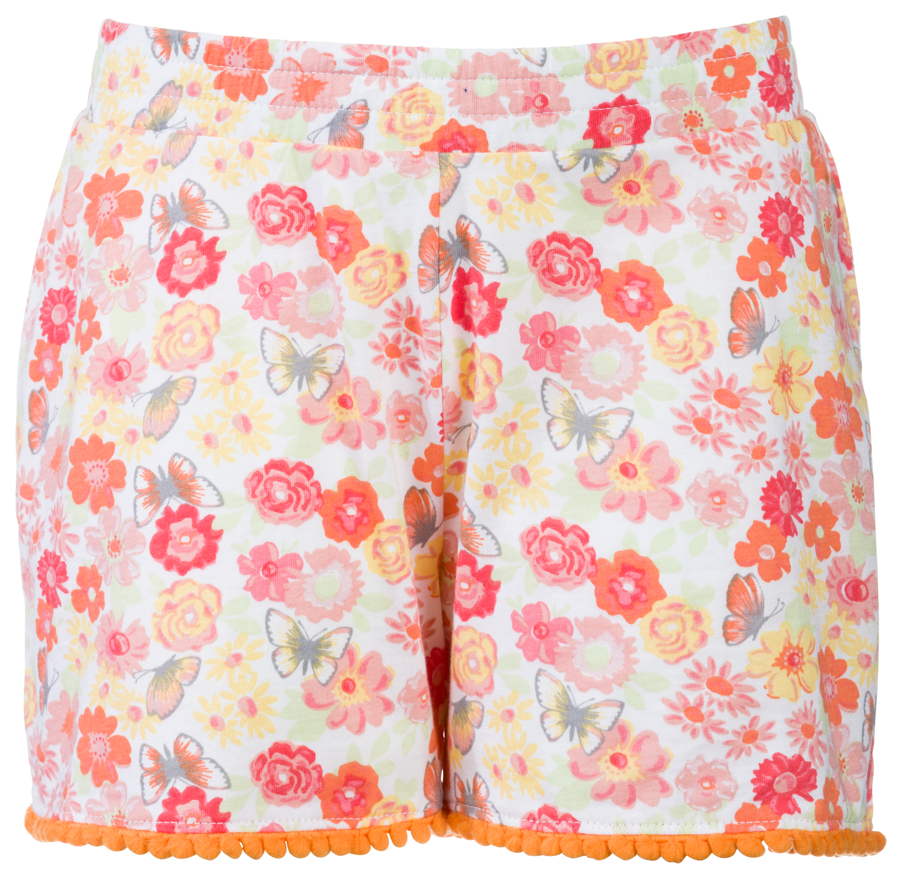 Bass Pro Shops Floral Pom Pom Shorts for Girls - Multi - 12