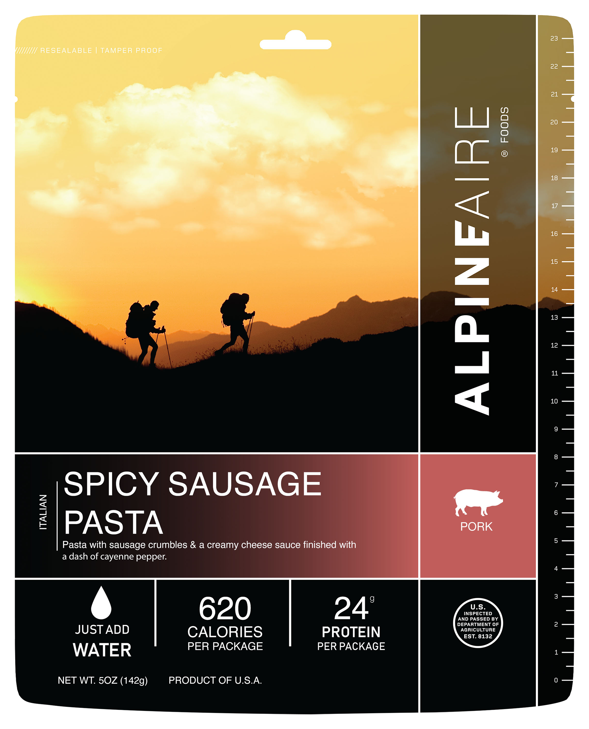 AlpineAire Foods Spicy Sausage Pasta Dehydrated Food