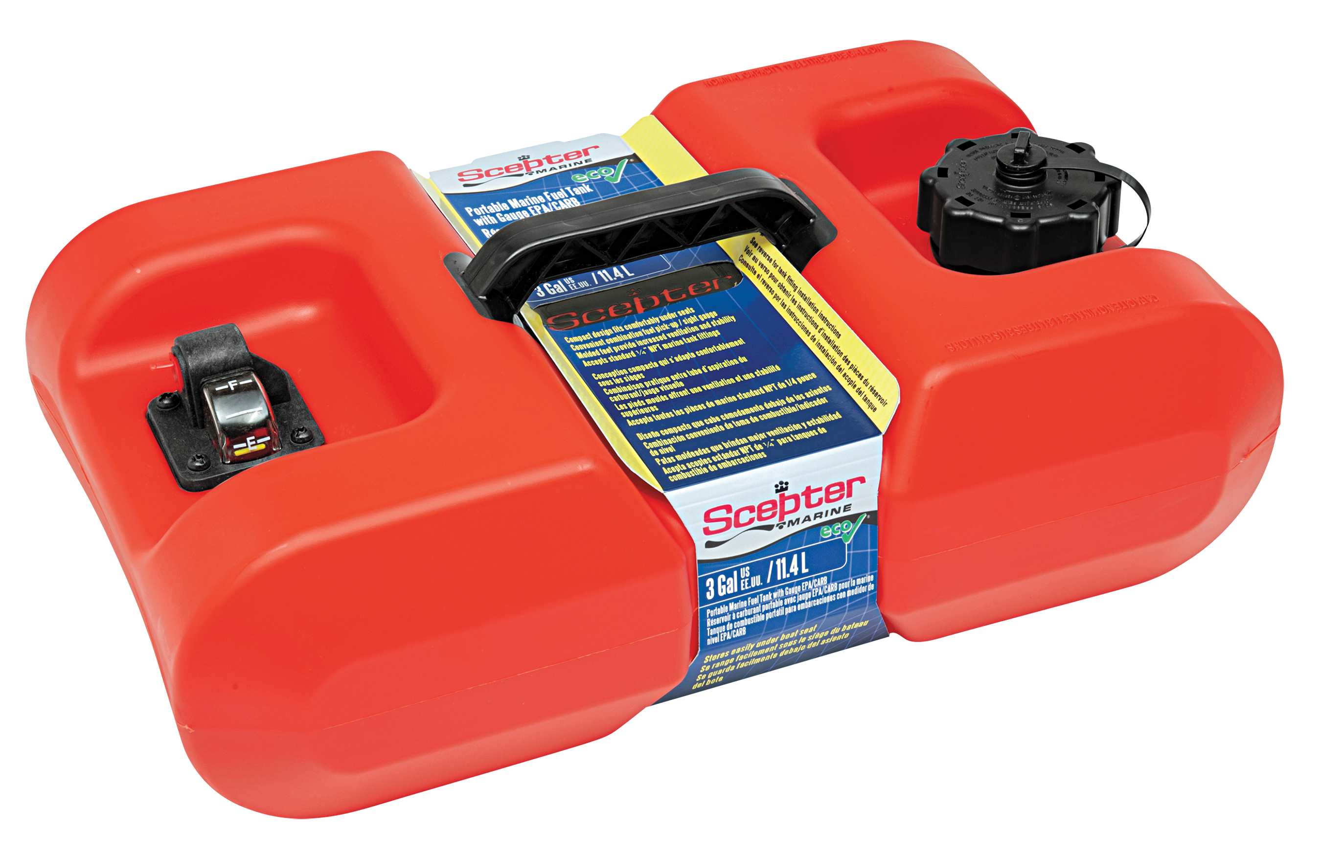 Scepter Under Seat Portable Fuel Tank - 3 Gallons