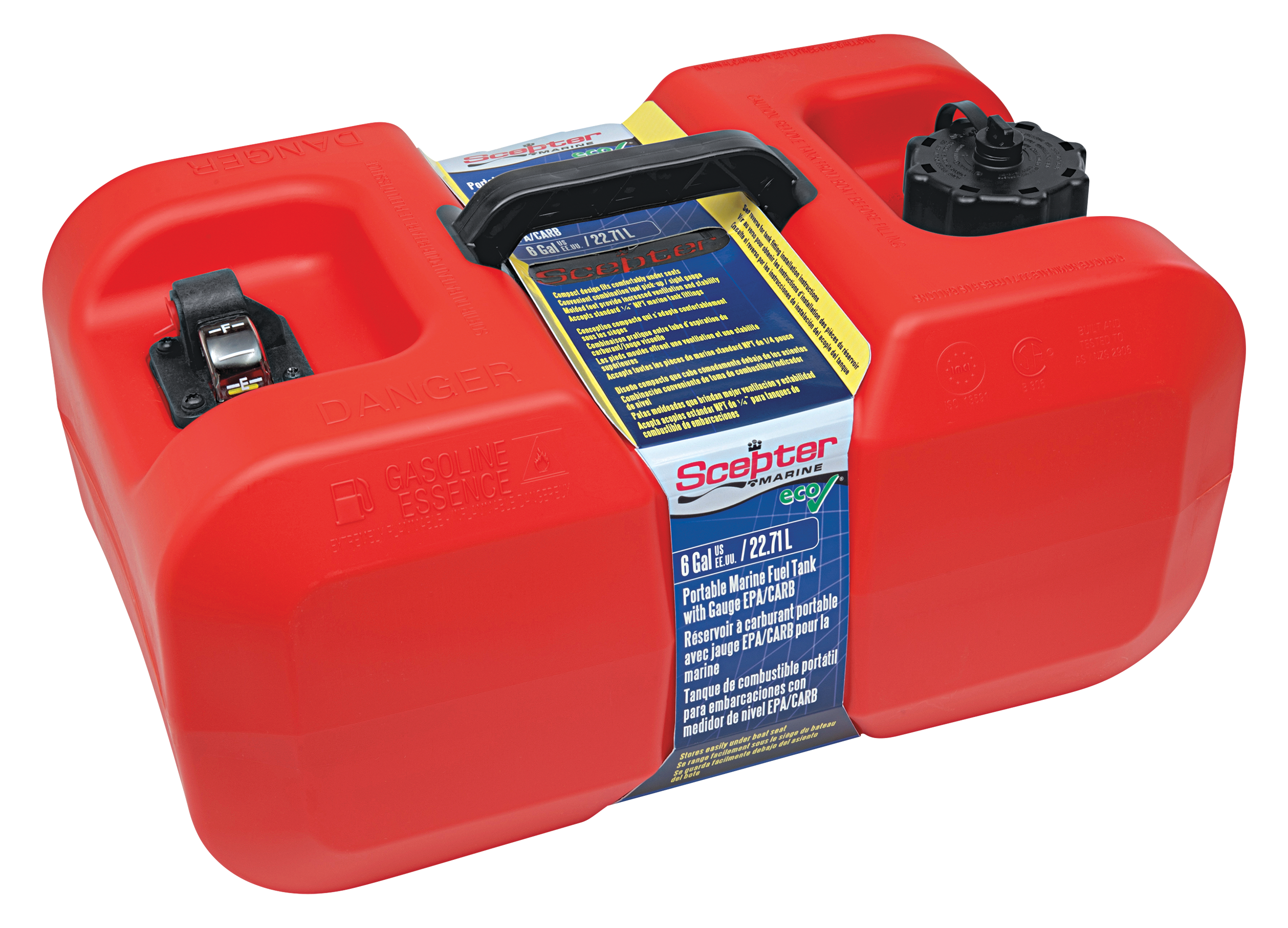 Scepter Under Seat Portable Fuel Tank - 6 Gallons