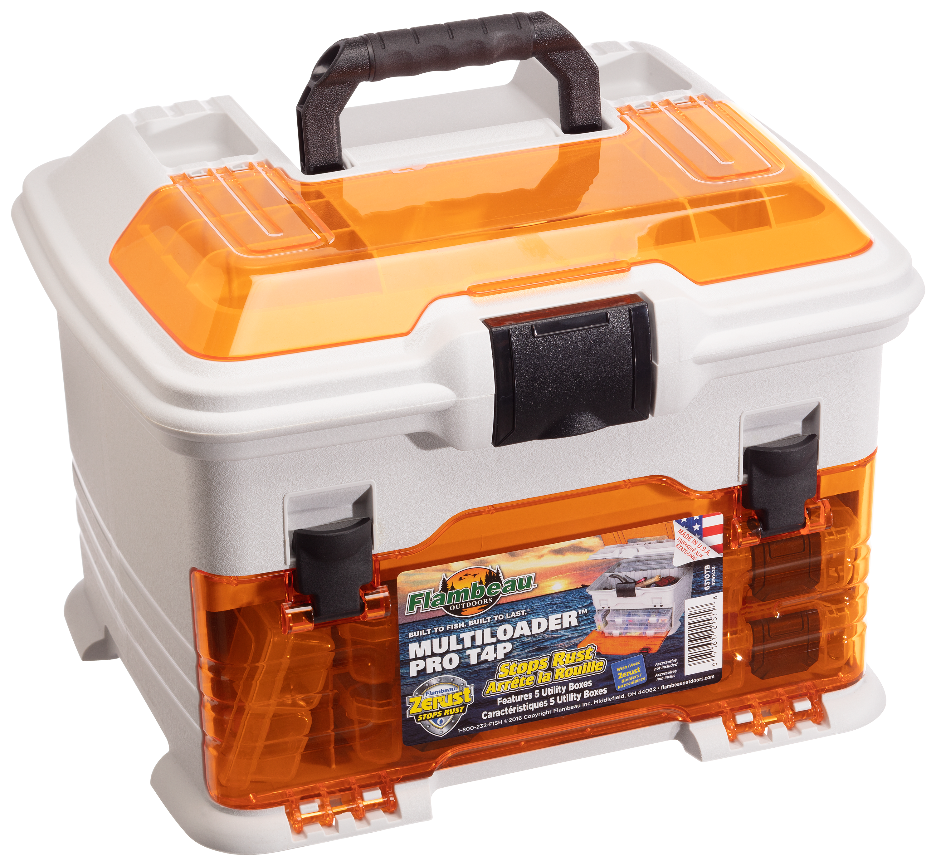 Flambeau T4 Pro Multiloader Tackle Box with Zerust Corrosion Protection