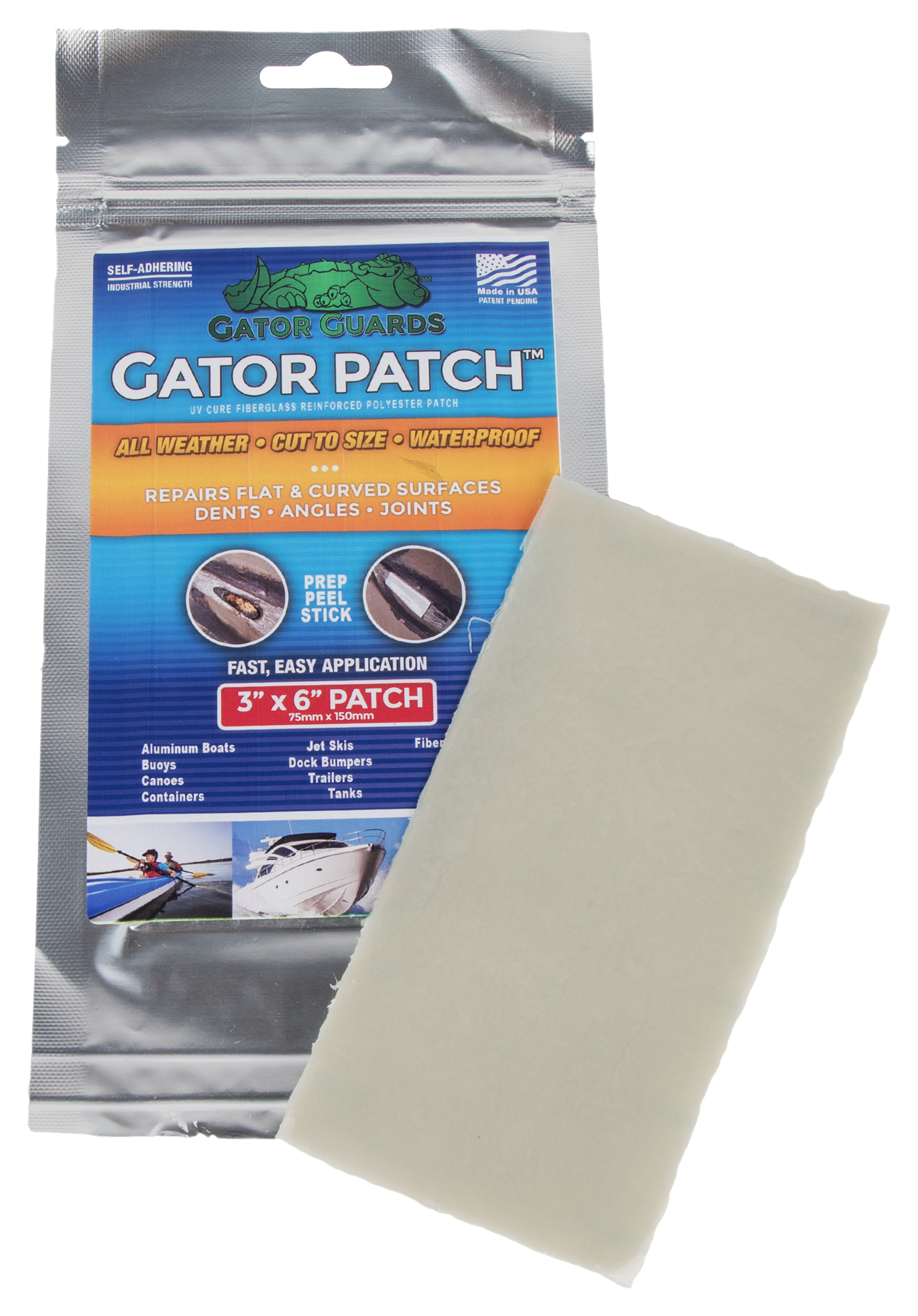 Image of Gator Guards Gator Patch UV Cure Fiberglass Reinforced Repair Patch - 3'x6'