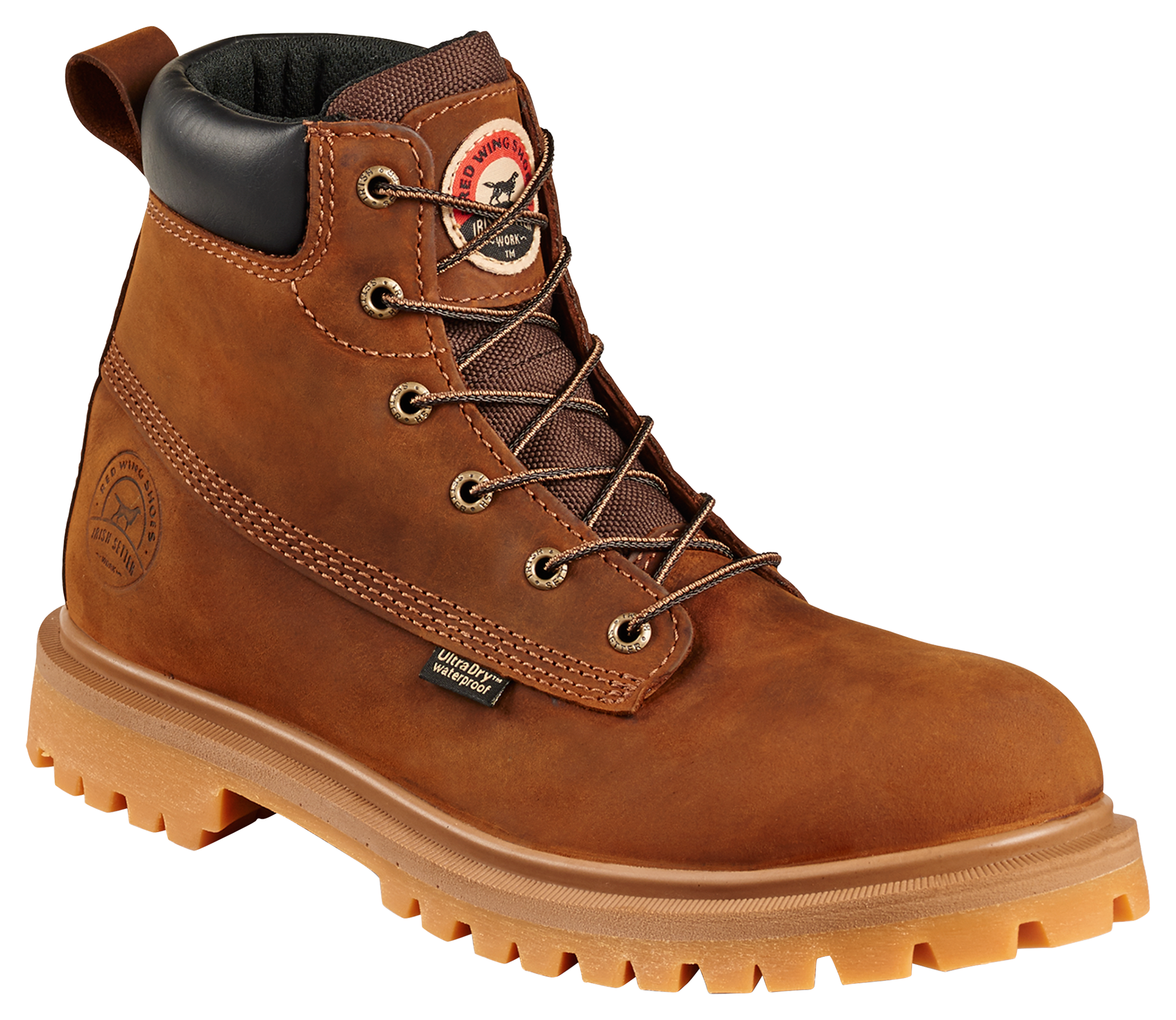 Image of Irish Setter Hopkins Waterproof Safety Toe Leather Work Boots for Men - Brown - 11 M