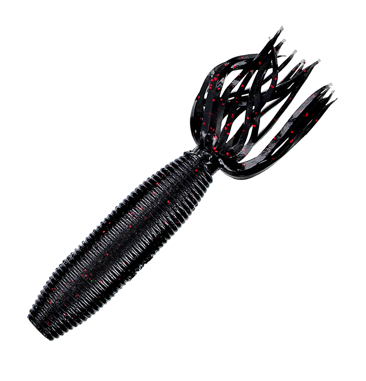 Image of Yamamoto Baits Fat Ika - Black/Red Flake - 4″