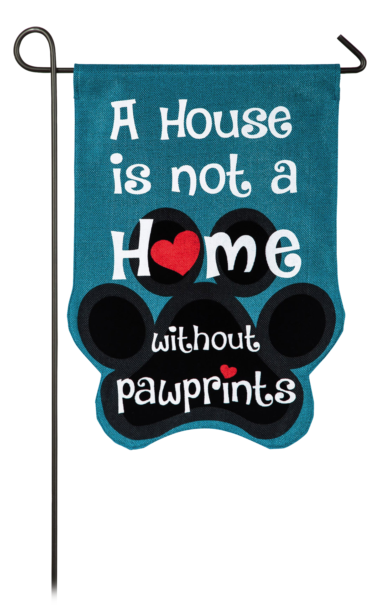 Evergreen Without Paw Prints Burlap Garden Flag