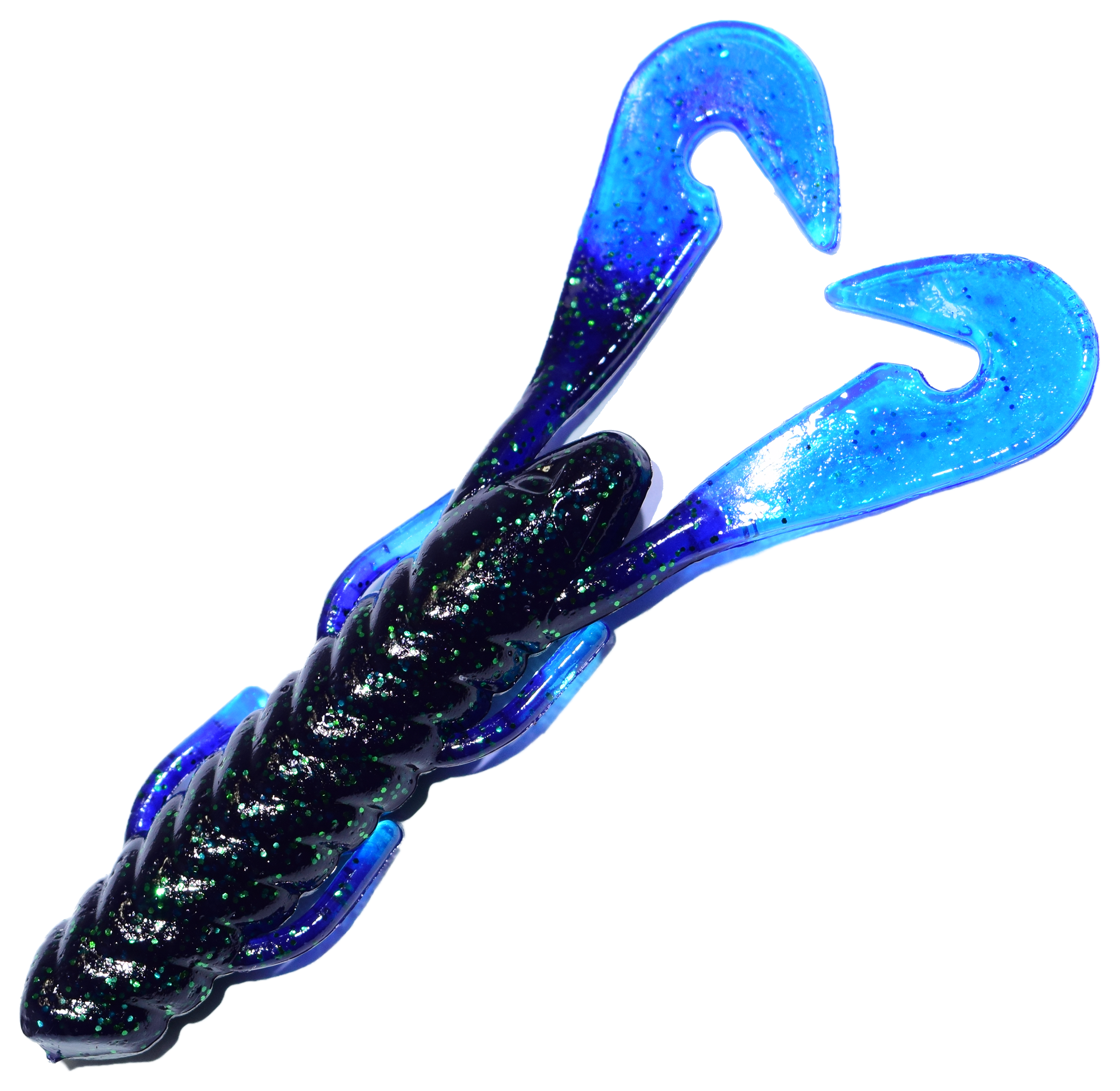 Image of Gambler Burner Craw - 4-1/4″ - Junebug/Blue Tail