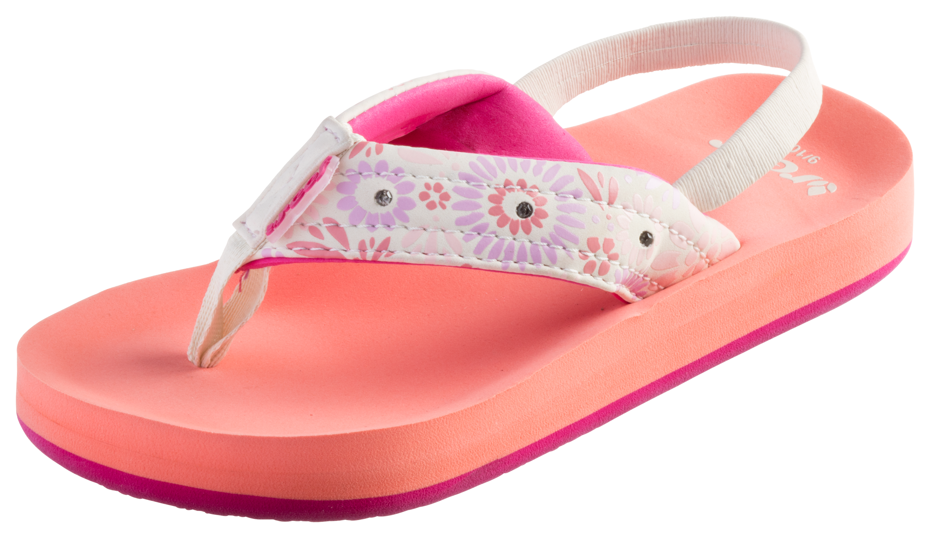 Reef Little Ahi Lights Sandals for Kids - Coral - 3 Infant