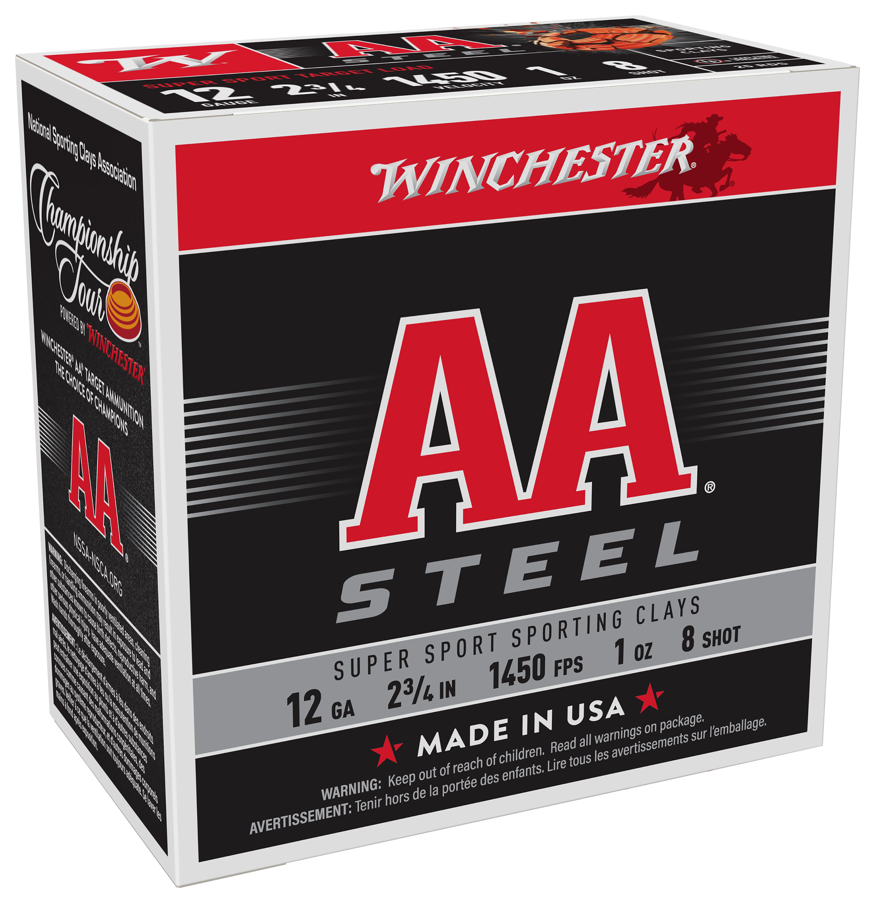 Winchester AA Supersport Steel Sporting Clay Shotshells - AASCL12S8 CS - Winchester