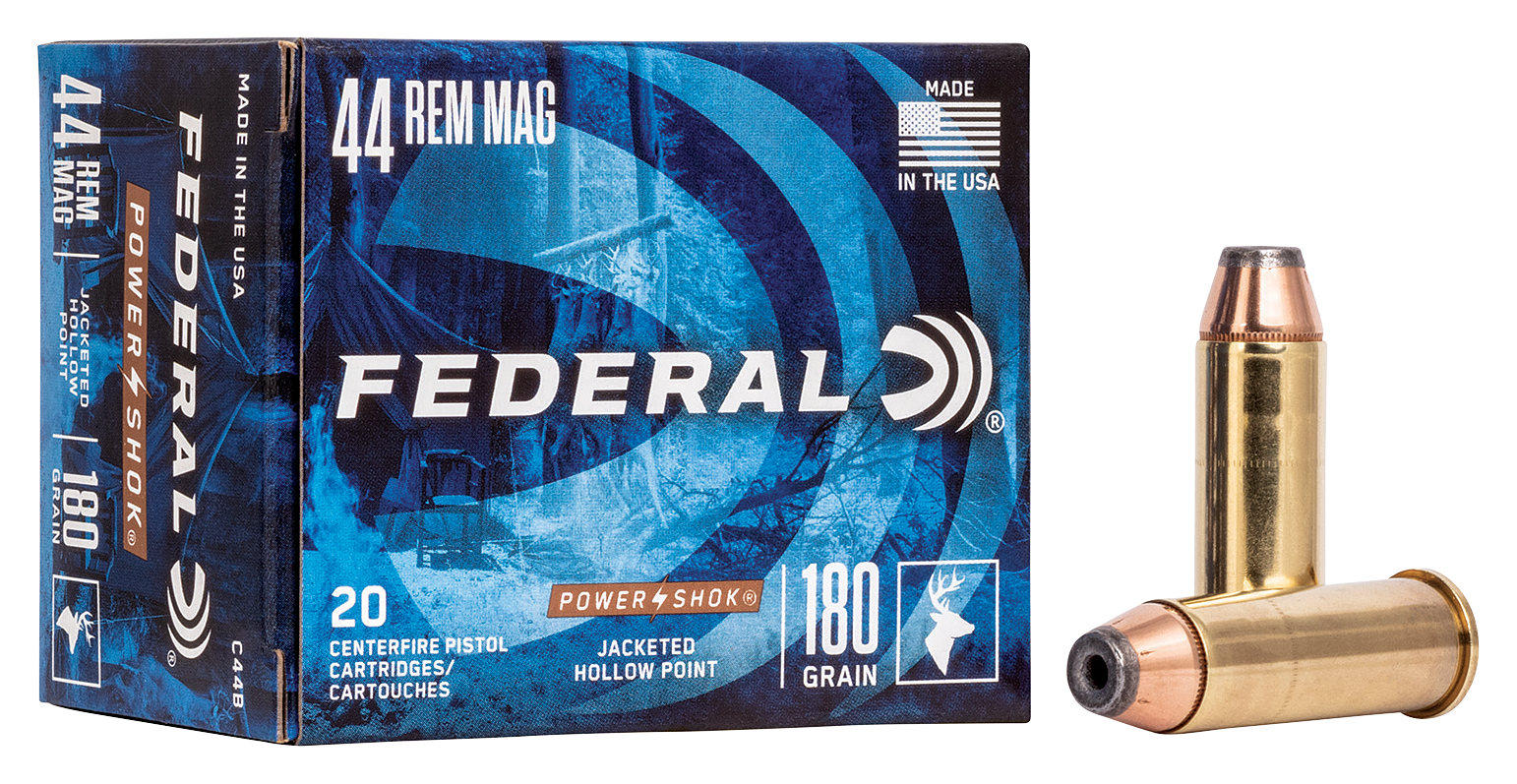 Federal Power-Shok .44 Remington Magnum 180 Grain JHP Handgun Ammo