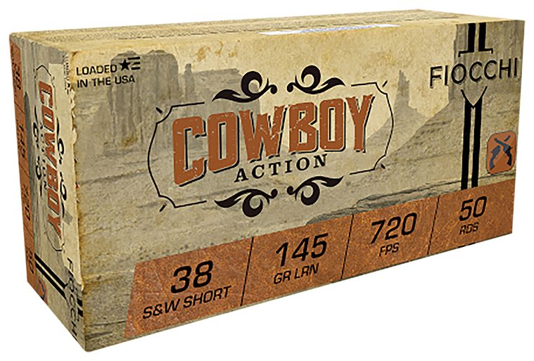 Fiocchi Cowboy Action .38 S&ampW 145 Grain Handgun Ammo