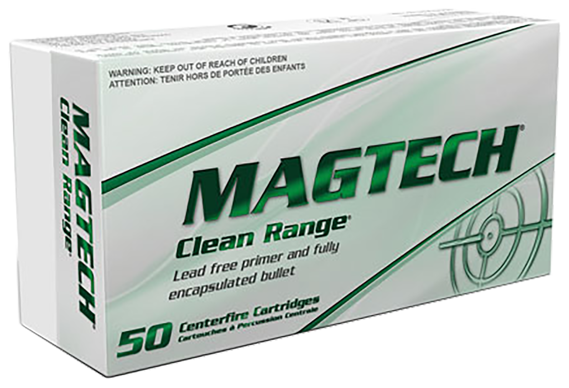 Image of Magtech Clean Range .40 S&ampW 180 Grain Encapsulated Centerfire Handgun Ammo - 50 Rounds