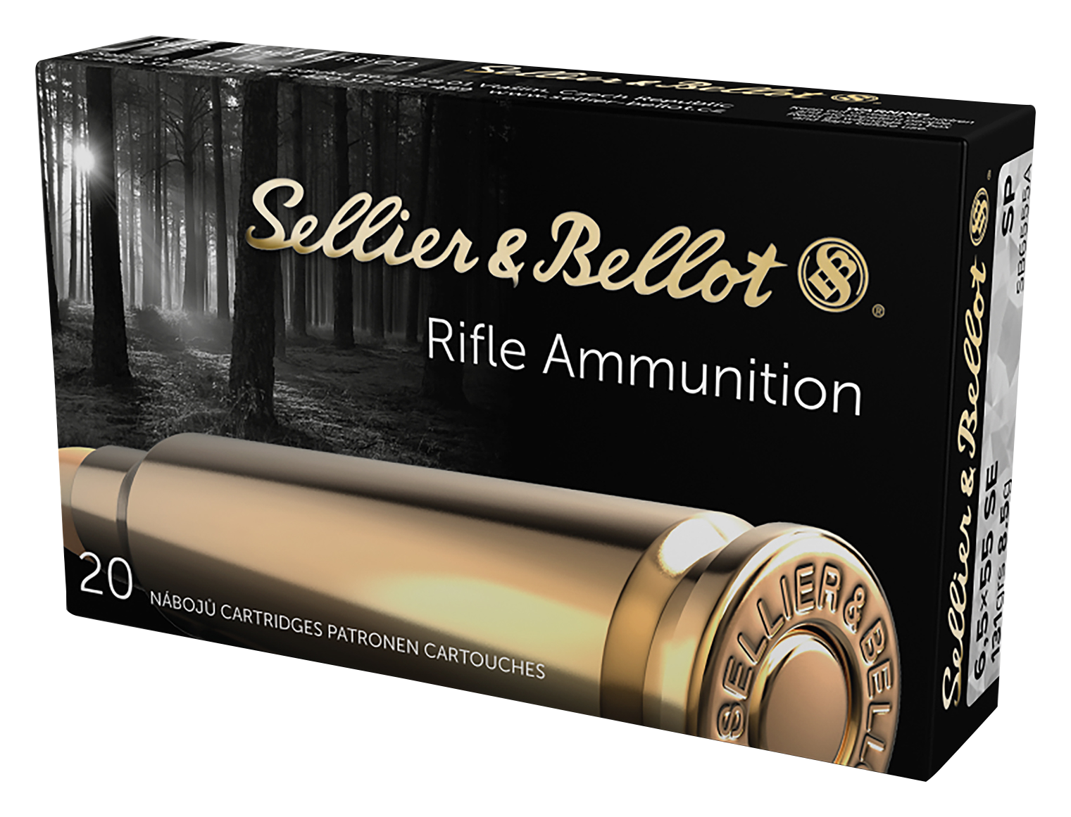 Sellier &Bellot 6.5x55mm Swedish 131 Grain Soft Point Centerfire Rifle Ammo