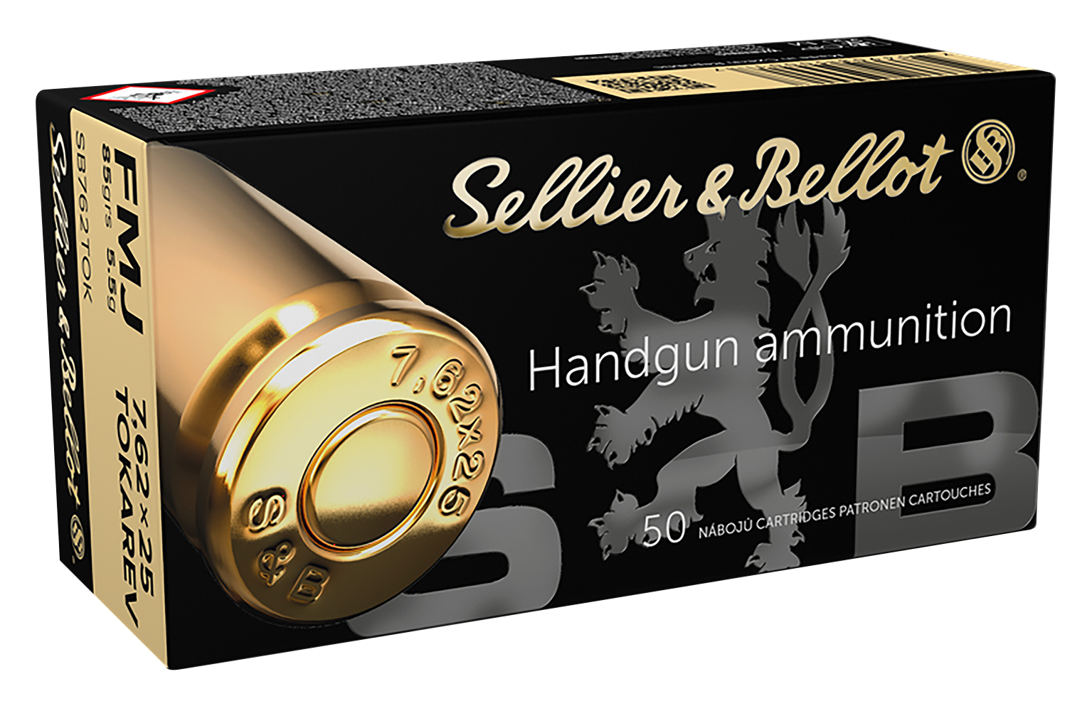 Sellier &Bellot 7.62x25mm Tokarev 85 Grain FMJ Centerfire Rifle Ammo