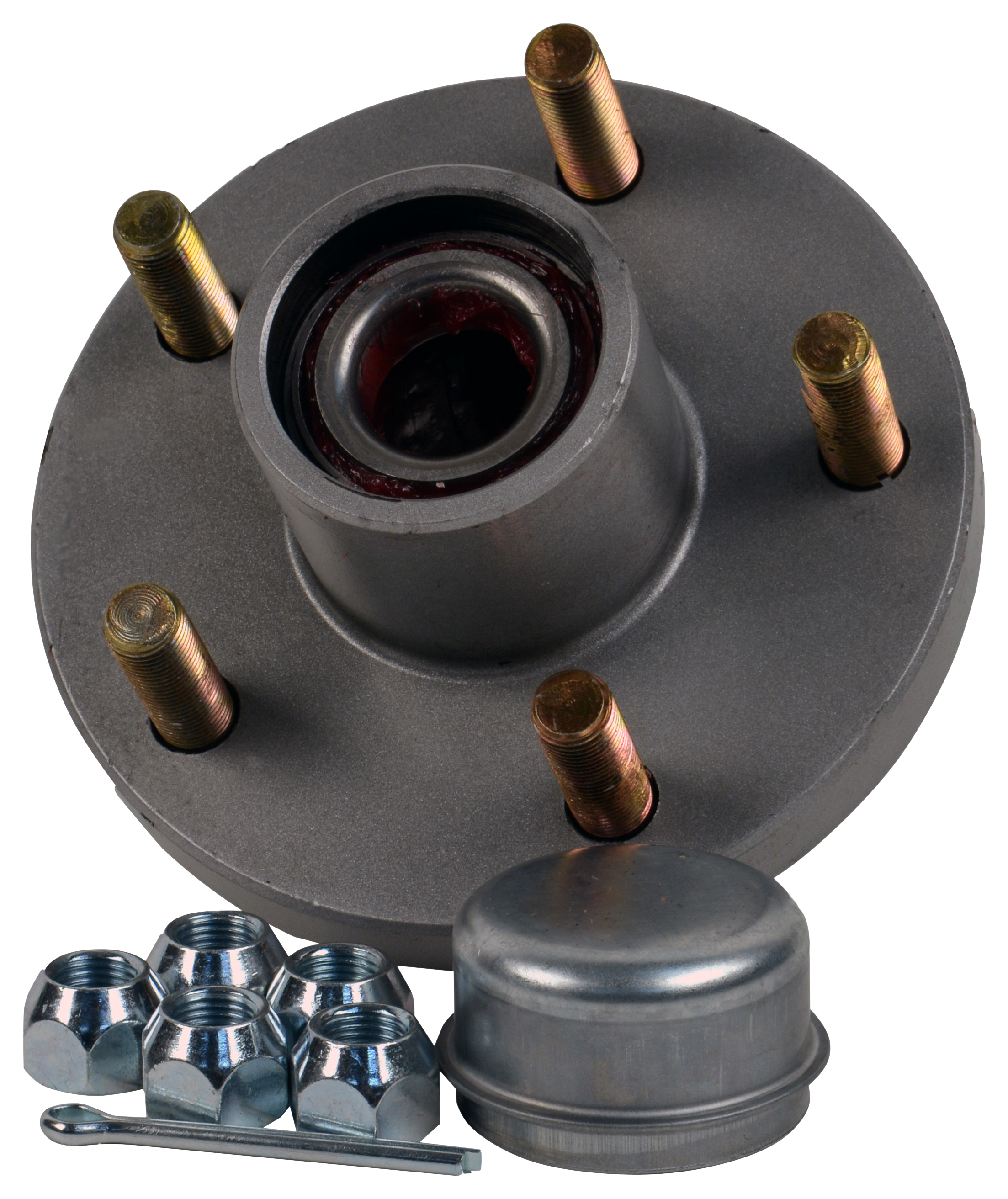 Image of C.E. Smith Galvanized Trailer Hub Kits - Galvanized - 1-3/8' Tapered - 1-1/16″ Shaft