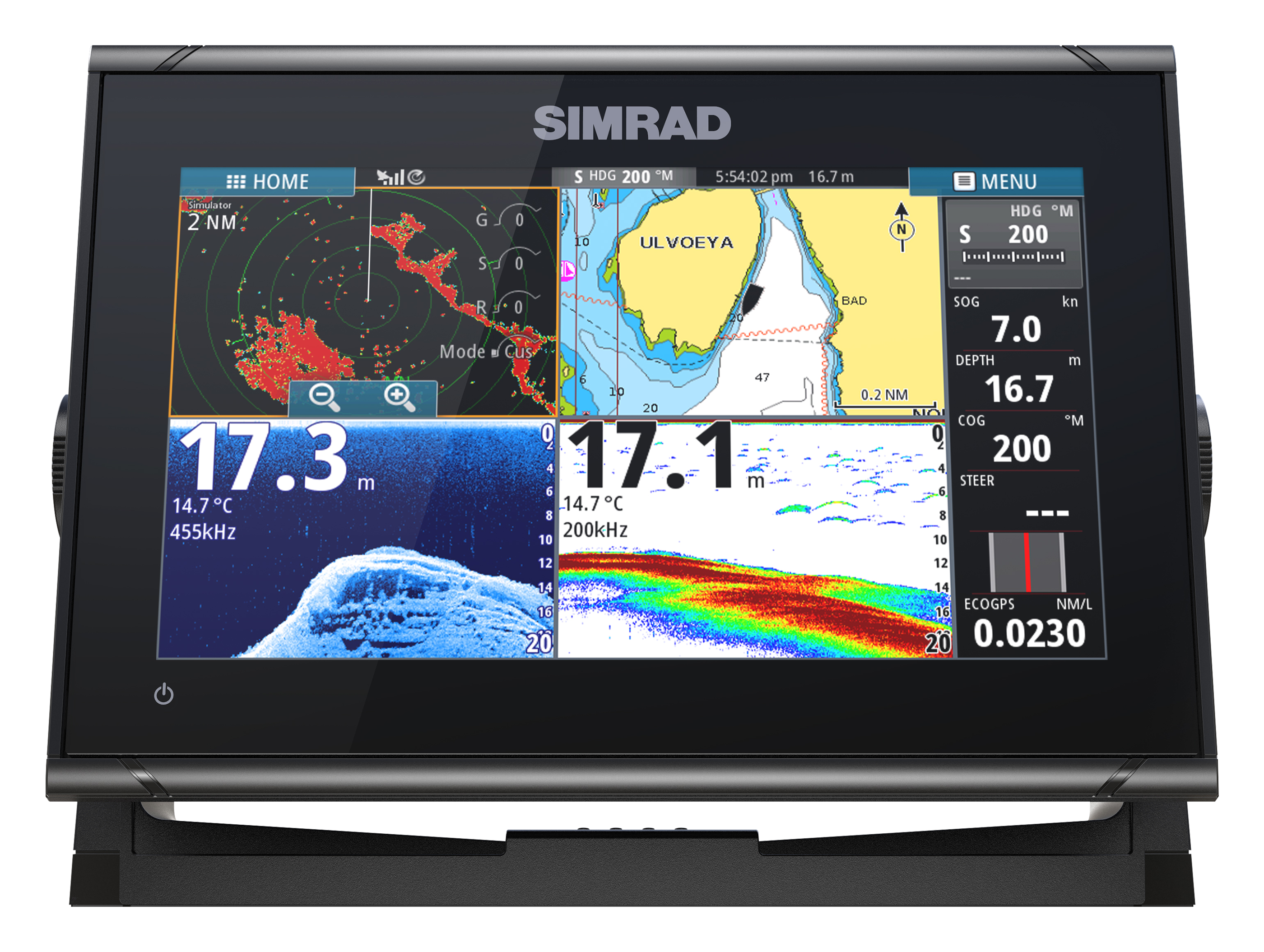 Simrad GO9 XSE Fishfinder Chartplotter Multifunction Navigation Display